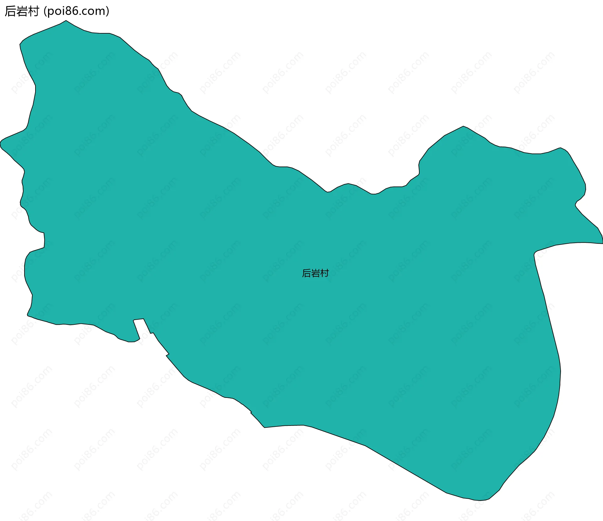 后岩村边界地图