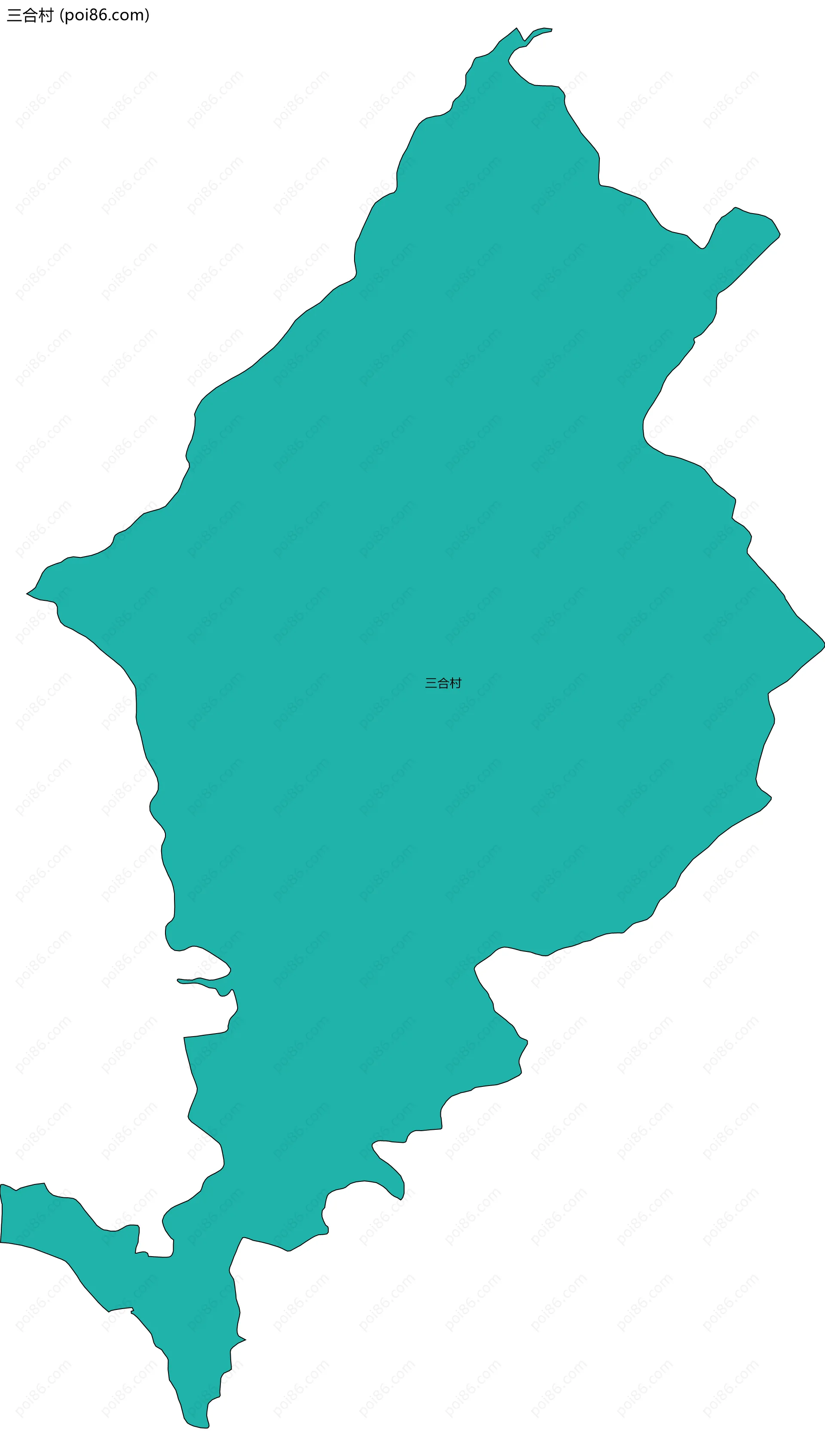 三合村边界地图