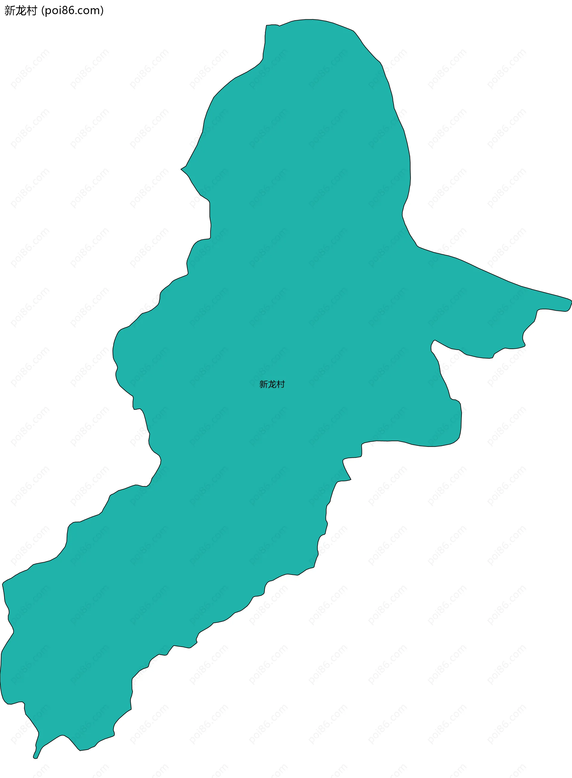 新龙村边界地图