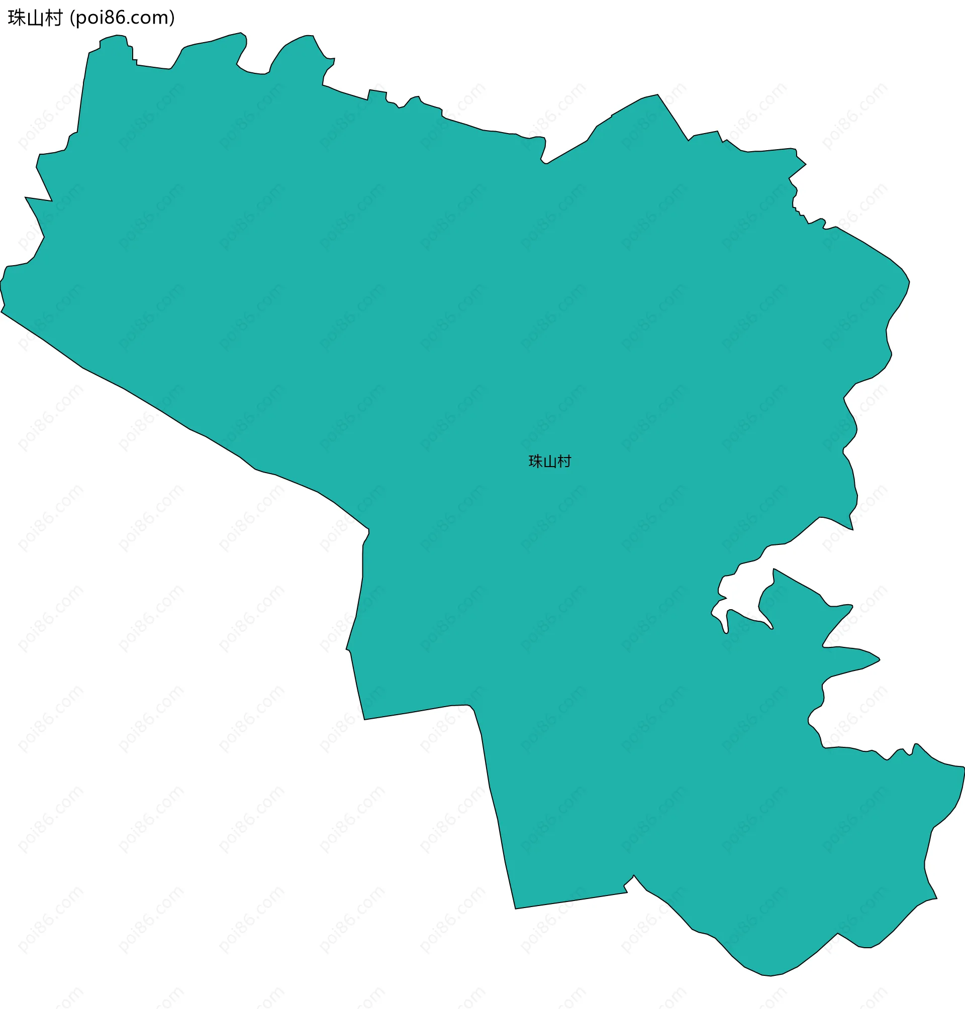 珠山村边界地图