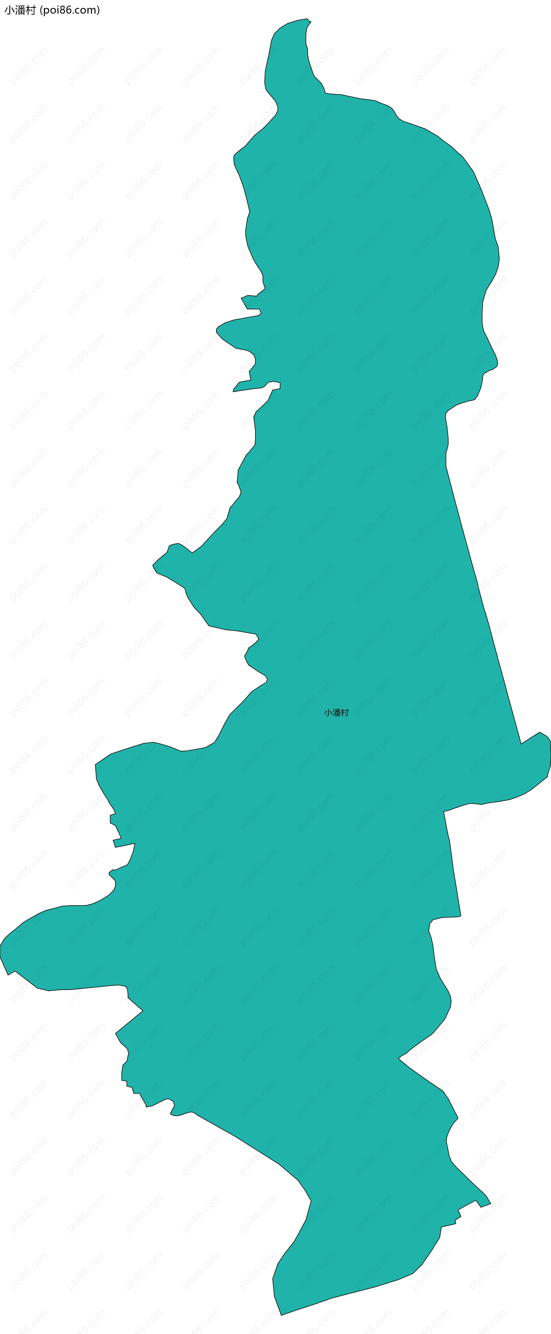 小潘村边界地图