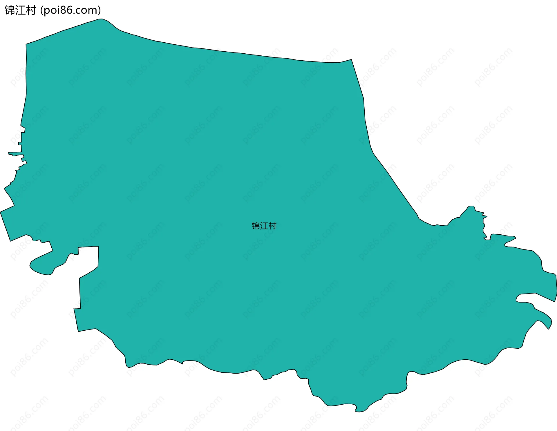 锦江村边界地图