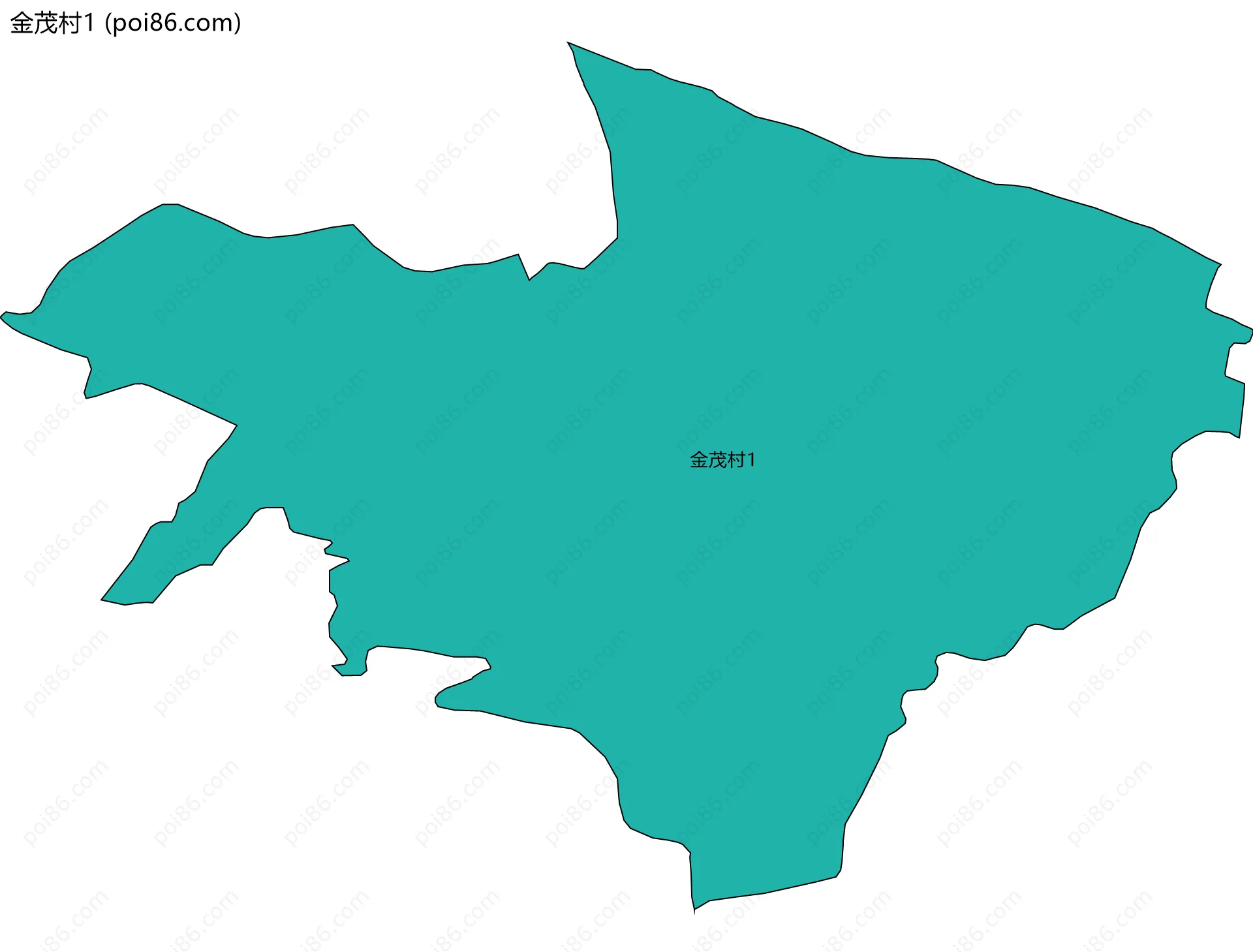 金茂村1边界地图