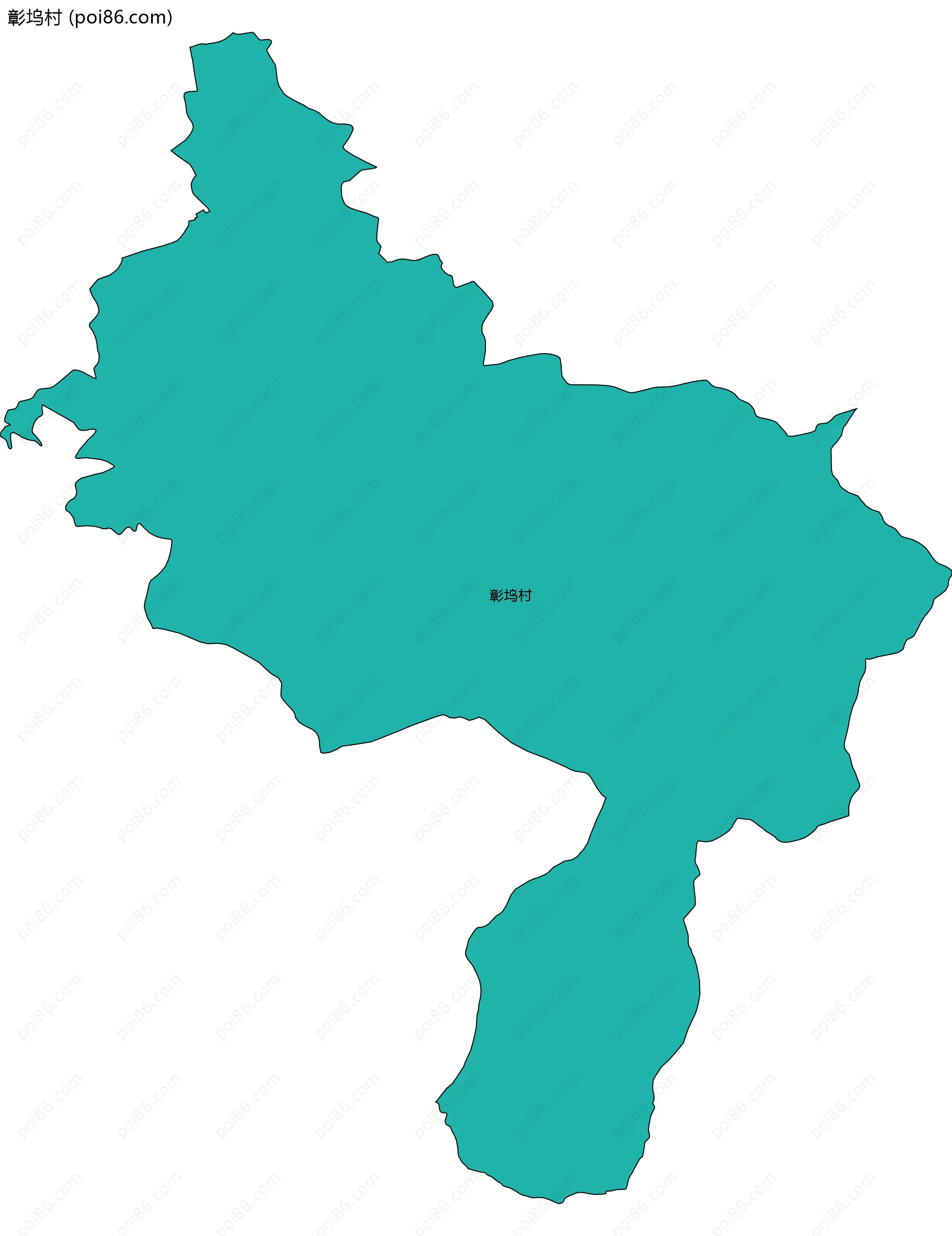 彰坞村边界地图