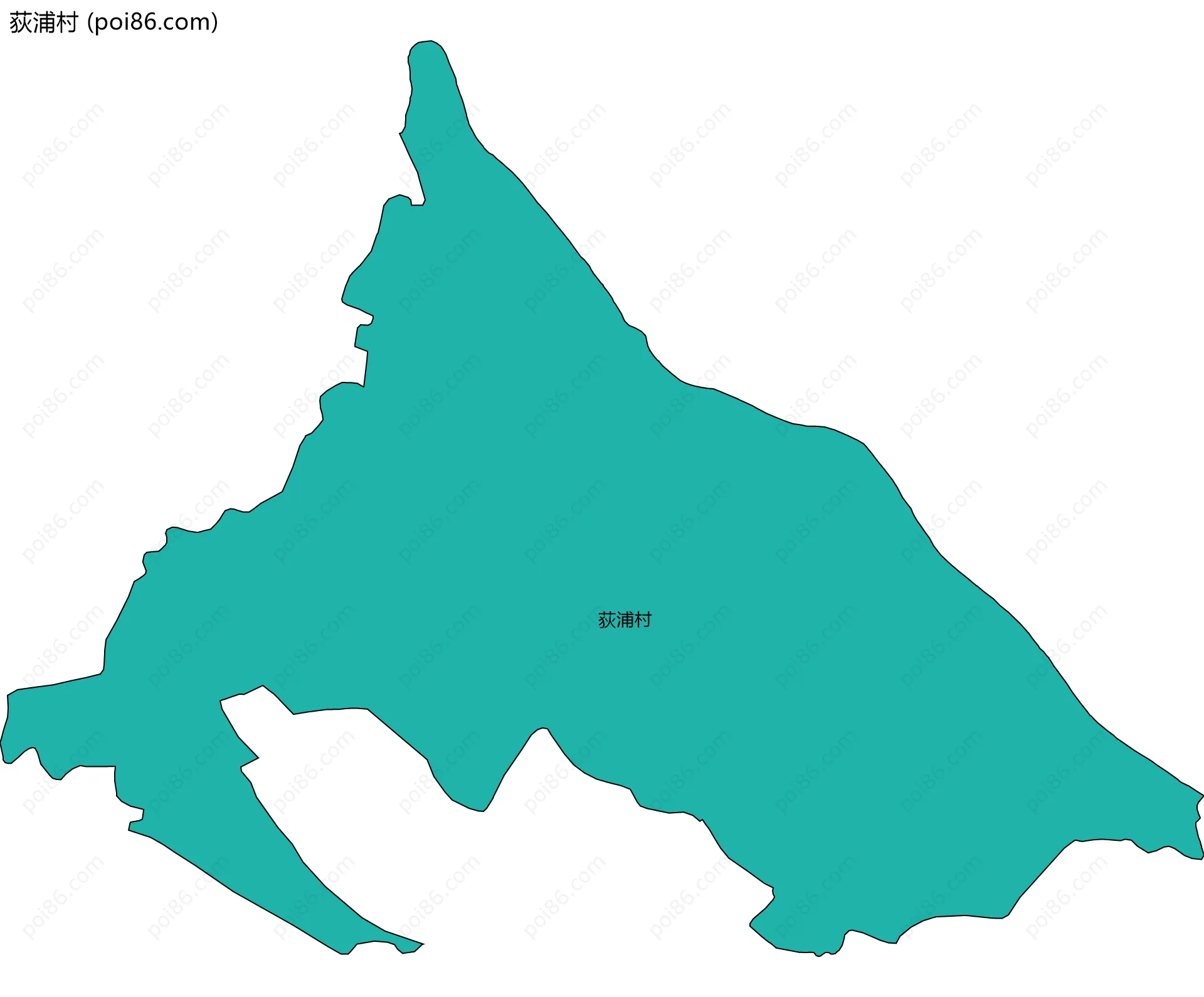 荻浦村边界地图