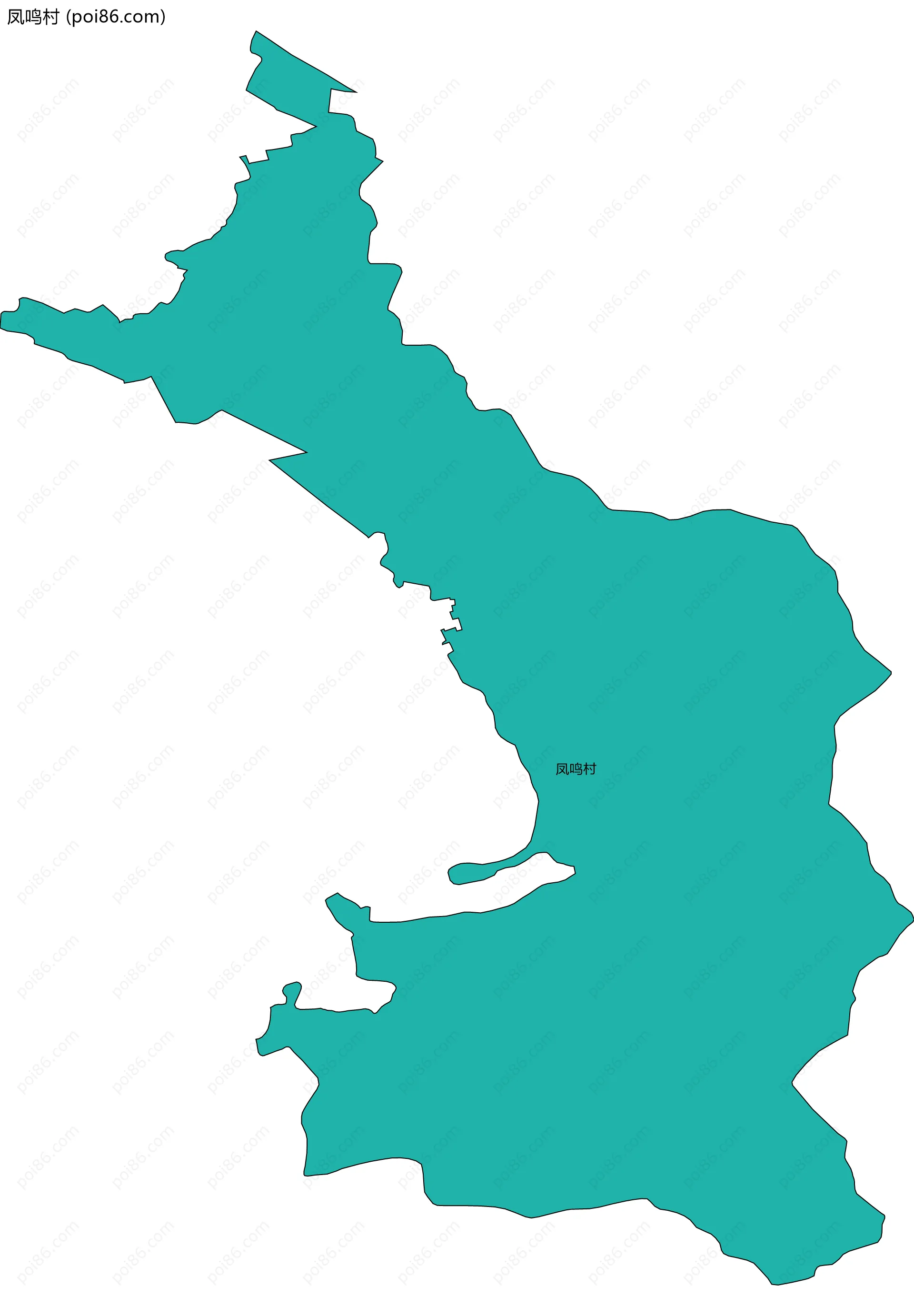 凤鸣村边界地图