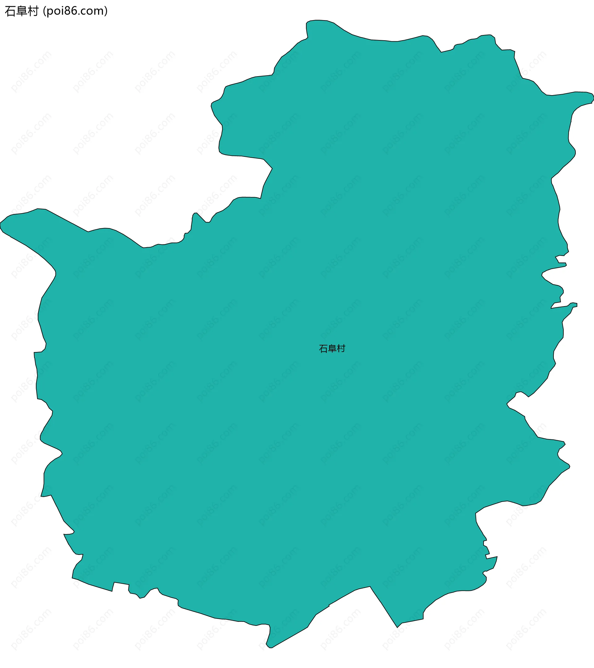 石阜村边界地图