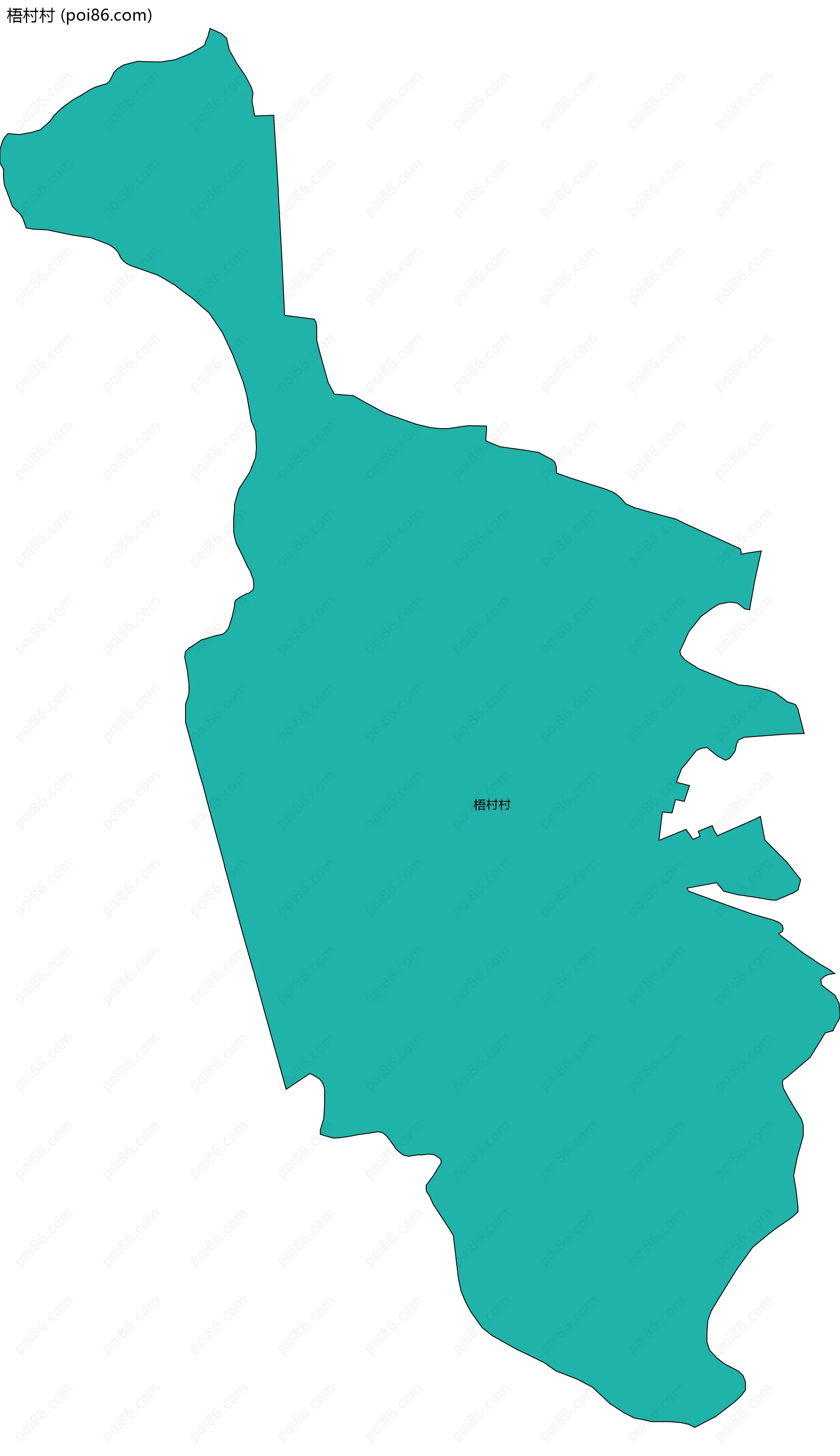 梧村村边界地图