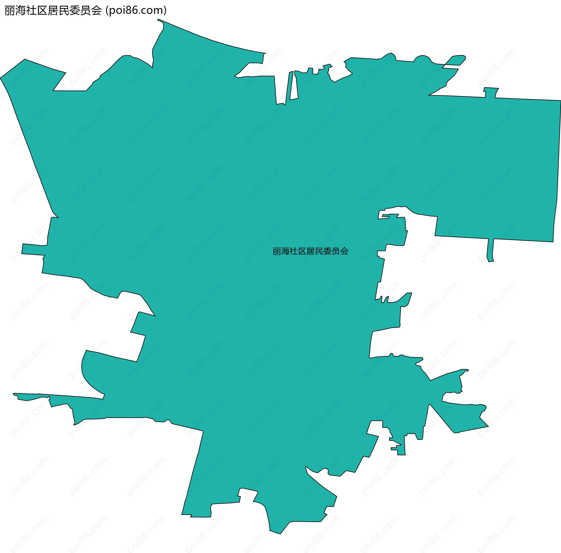 丽海社区居民委员会边界地图