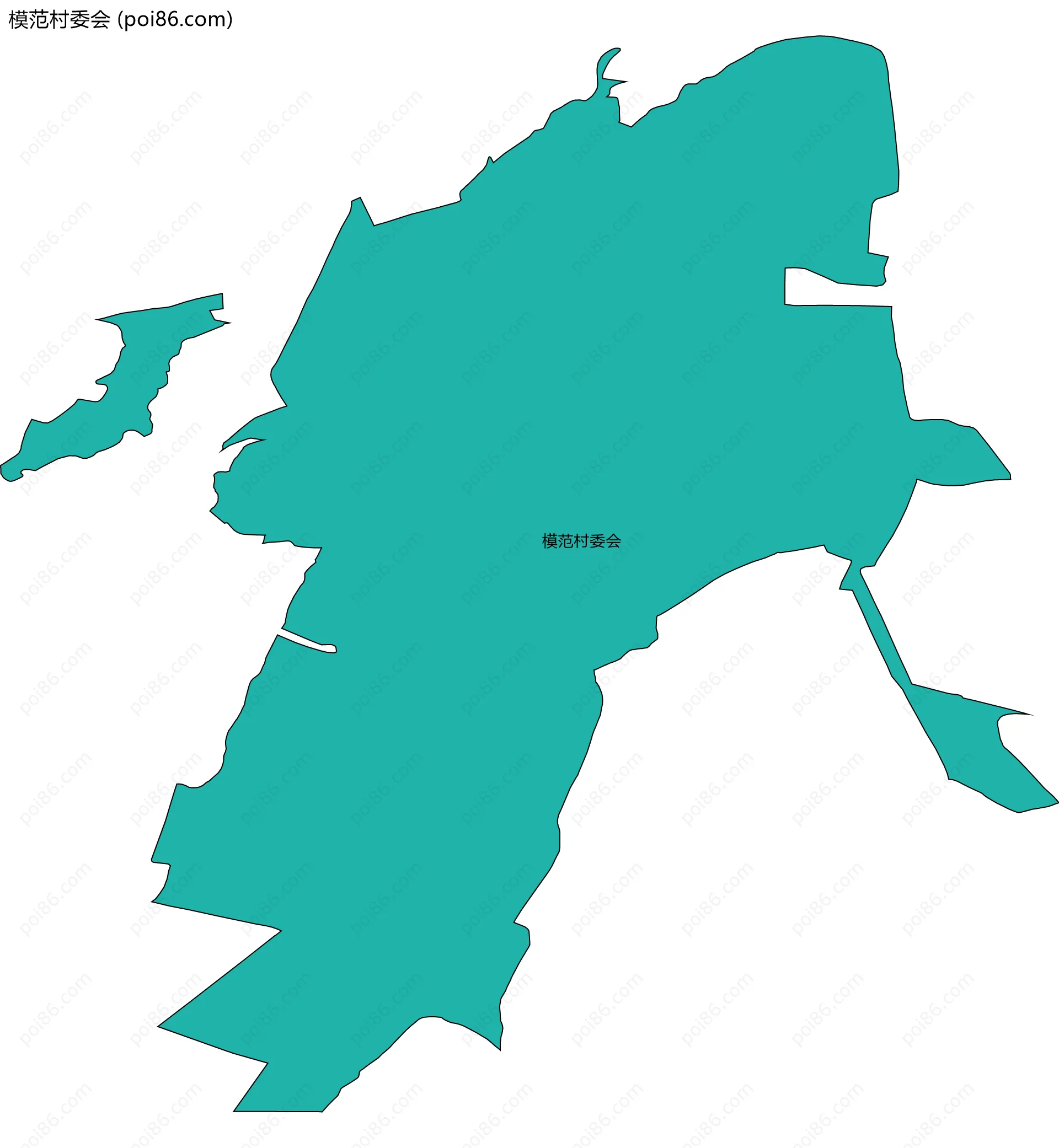 模范村委会边界地图