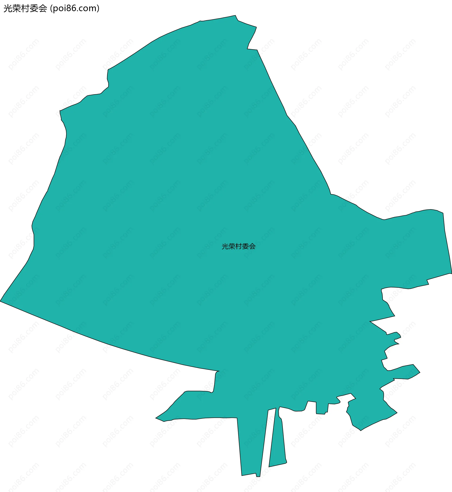 光荣村委会边界地图