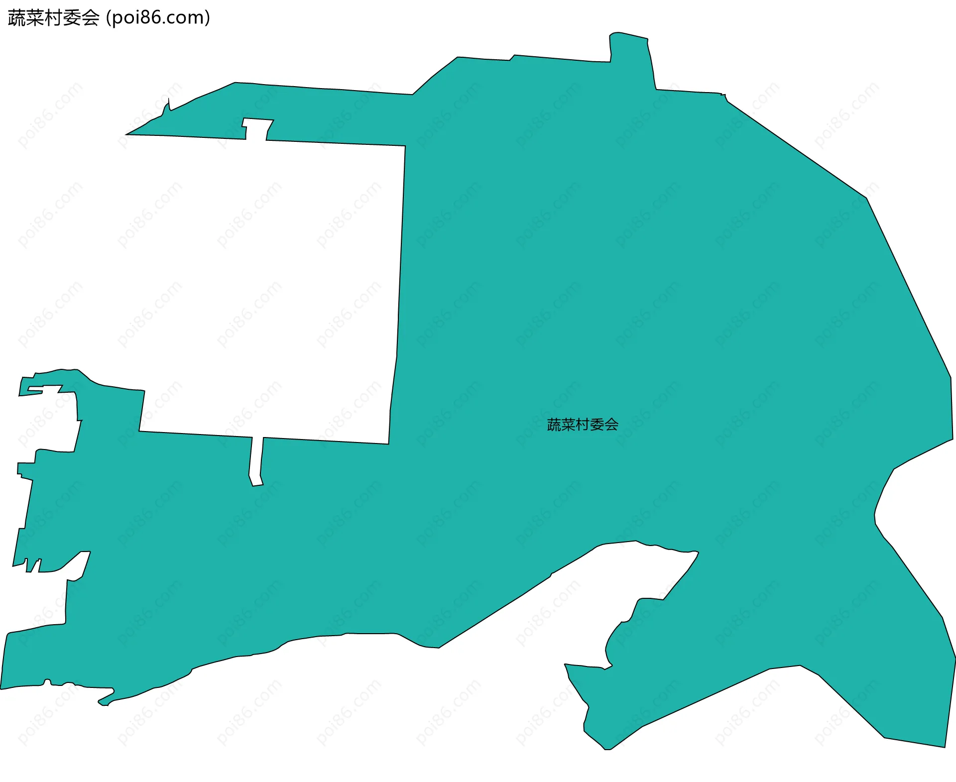 蔬菜村委会边界地图