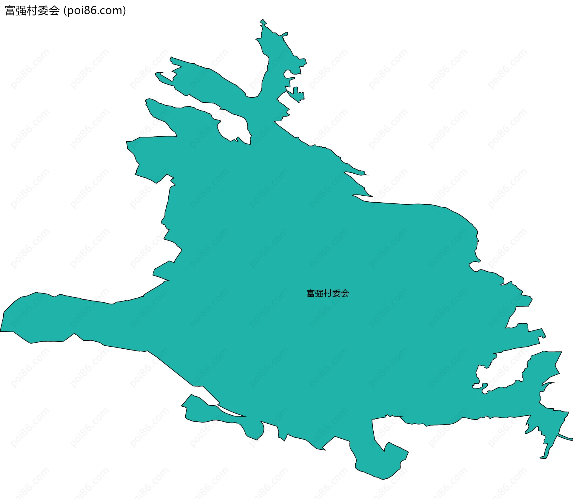 富强村委会边界地图