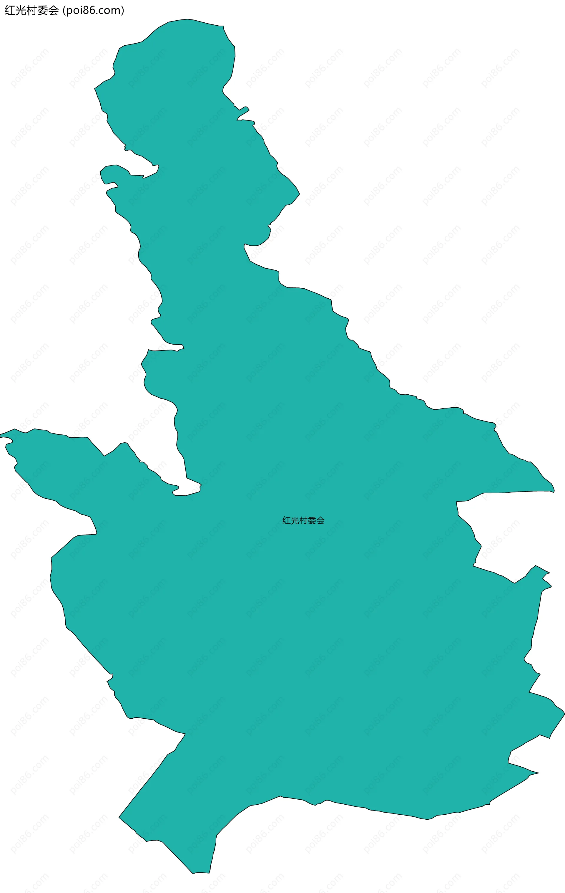 红光村委会边界地图