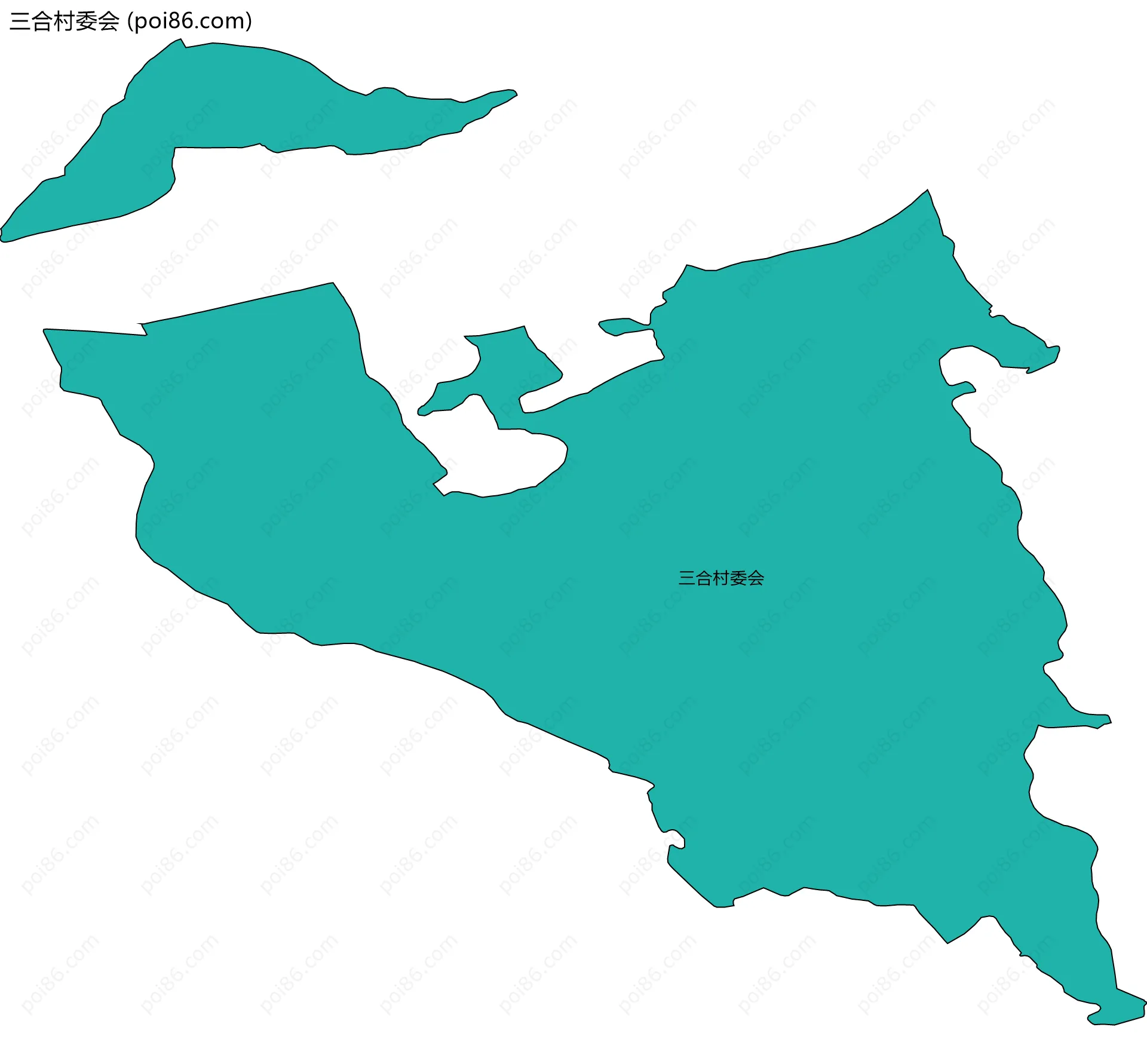 三合村委会边界地图