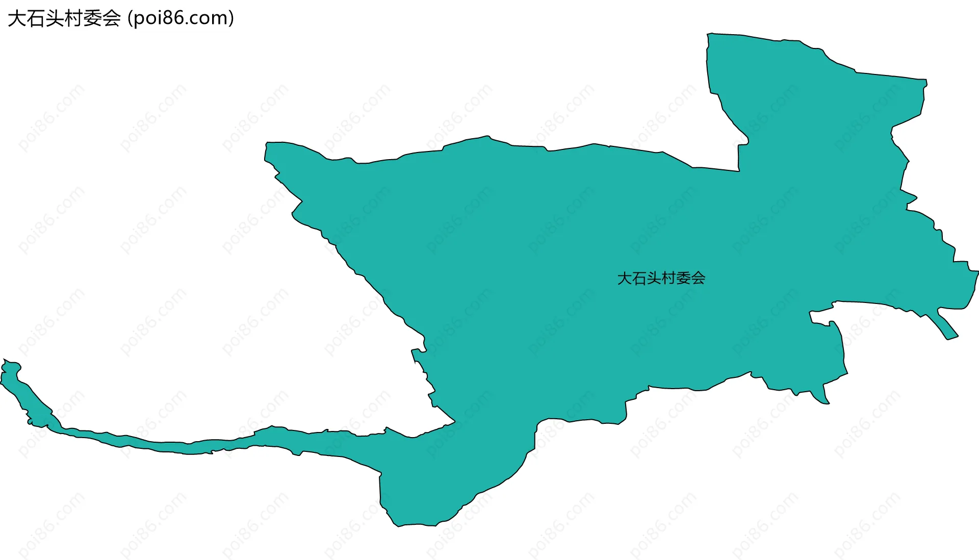 大石头村委会边界地图