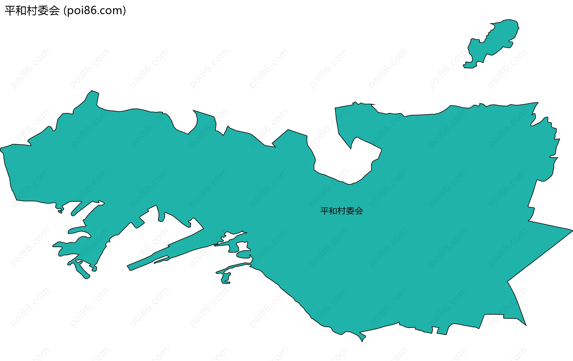 平和村委会边界地图