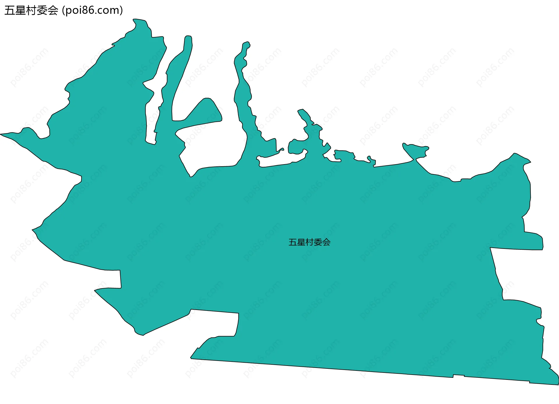 五星村委会边界地图