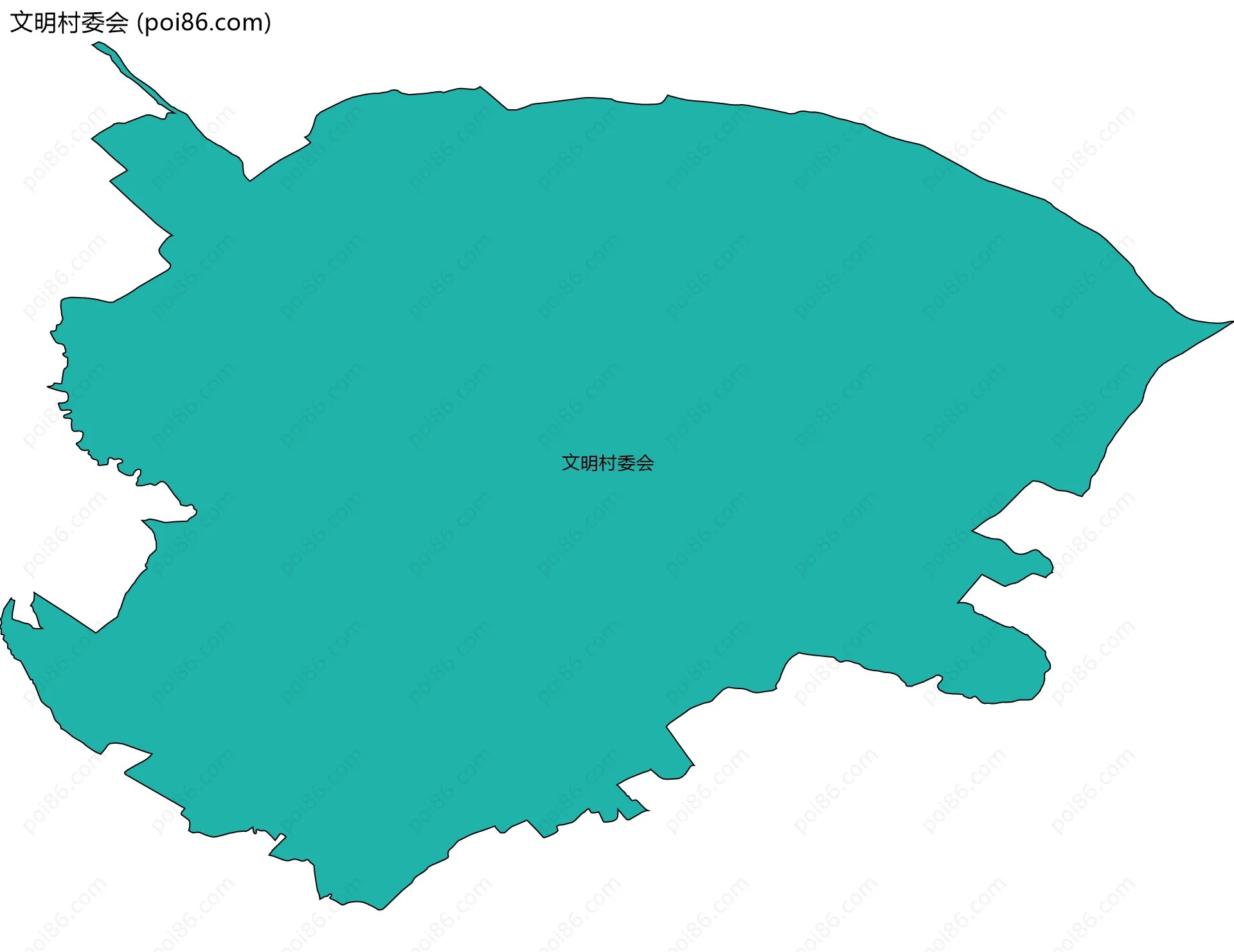 文明村委会边界地图