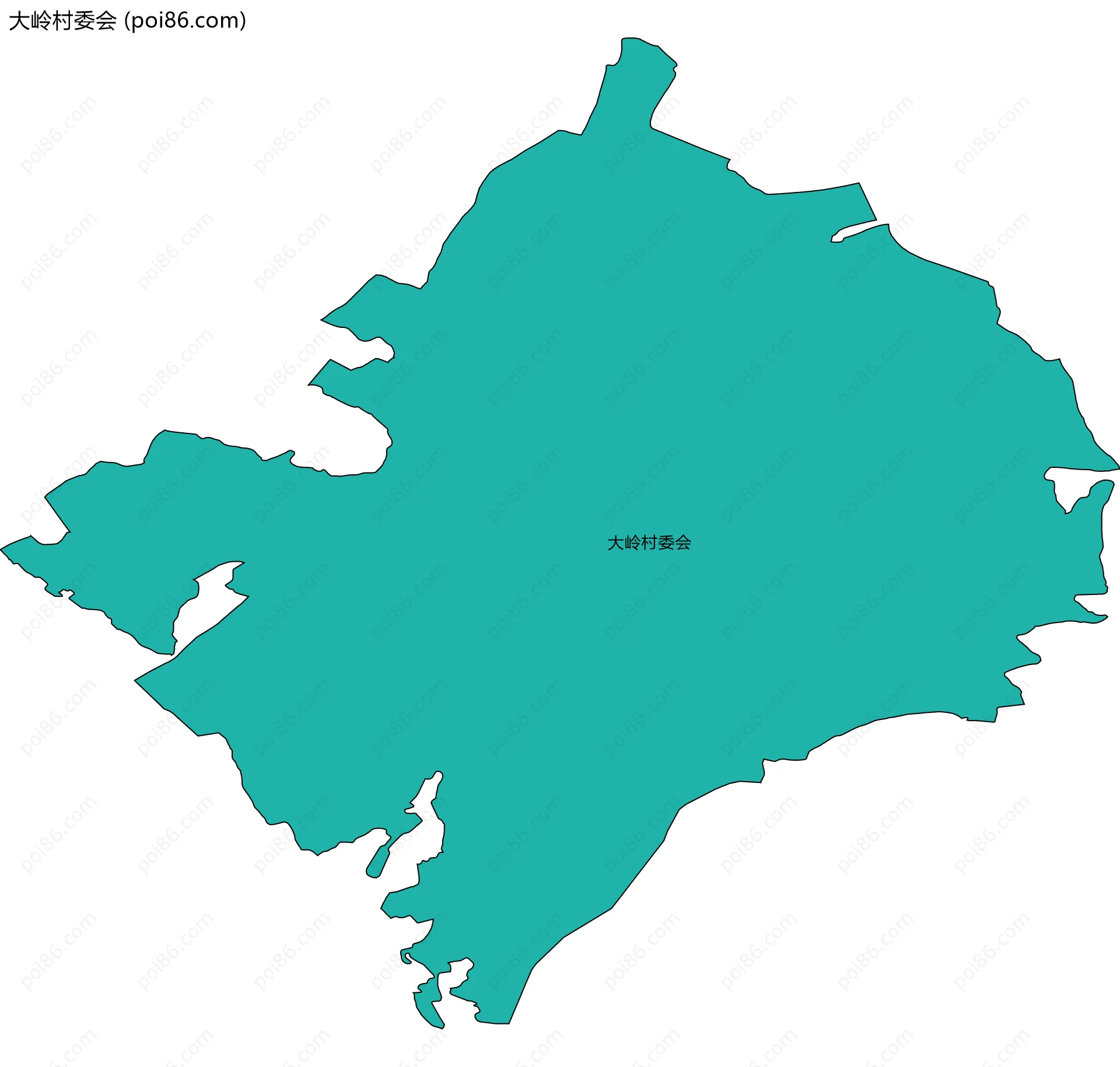 大岭村委会边界地图