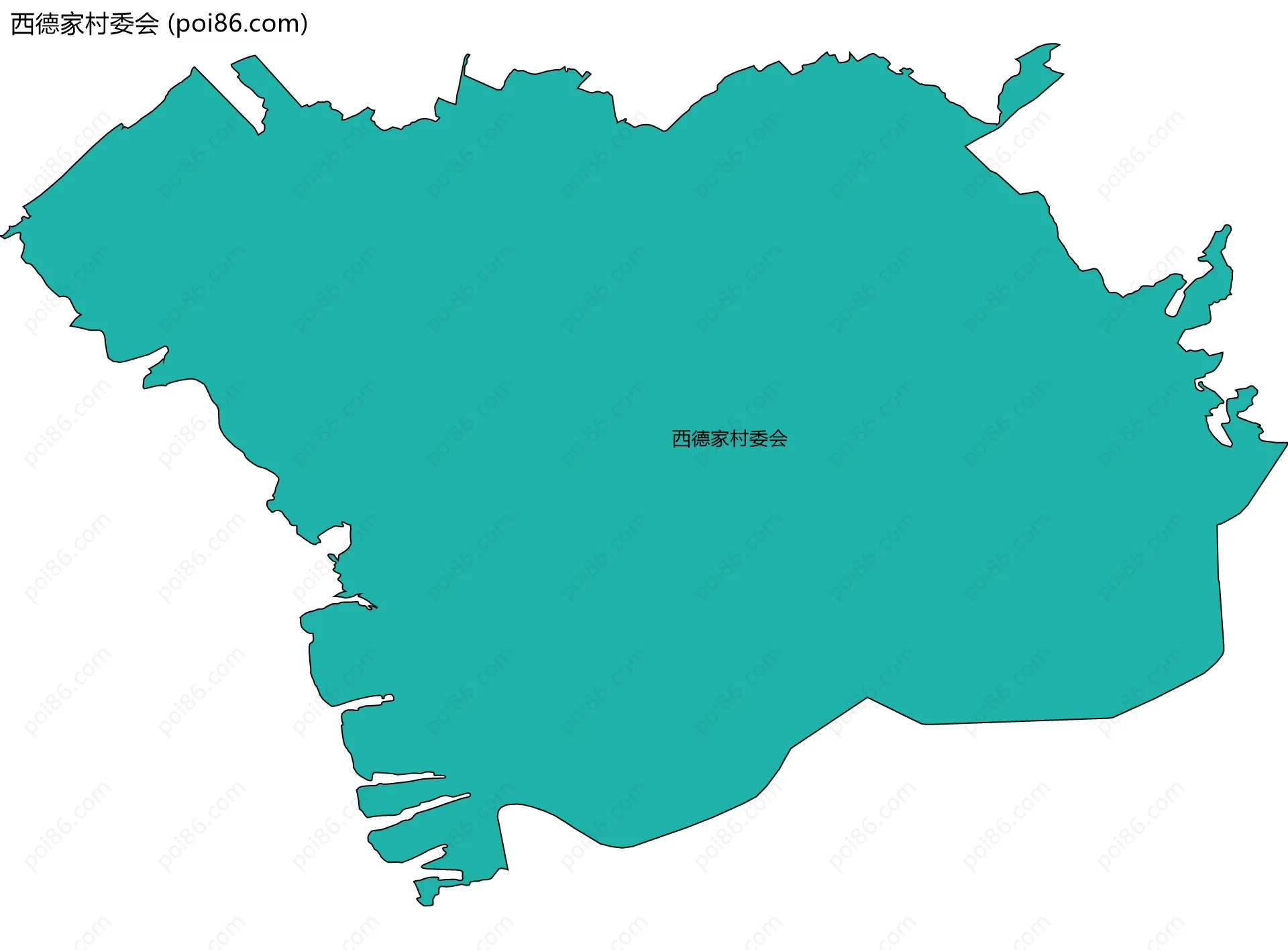 西德家村委会边界地图