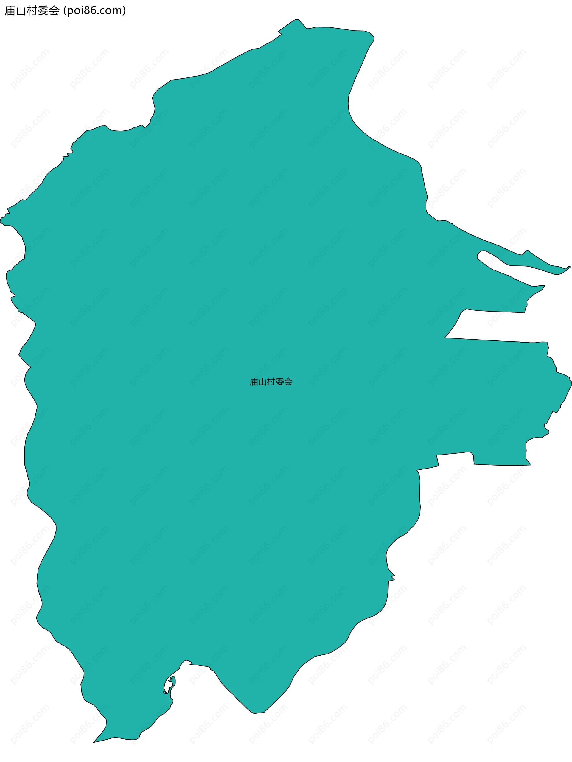 庙山村委会边界地图