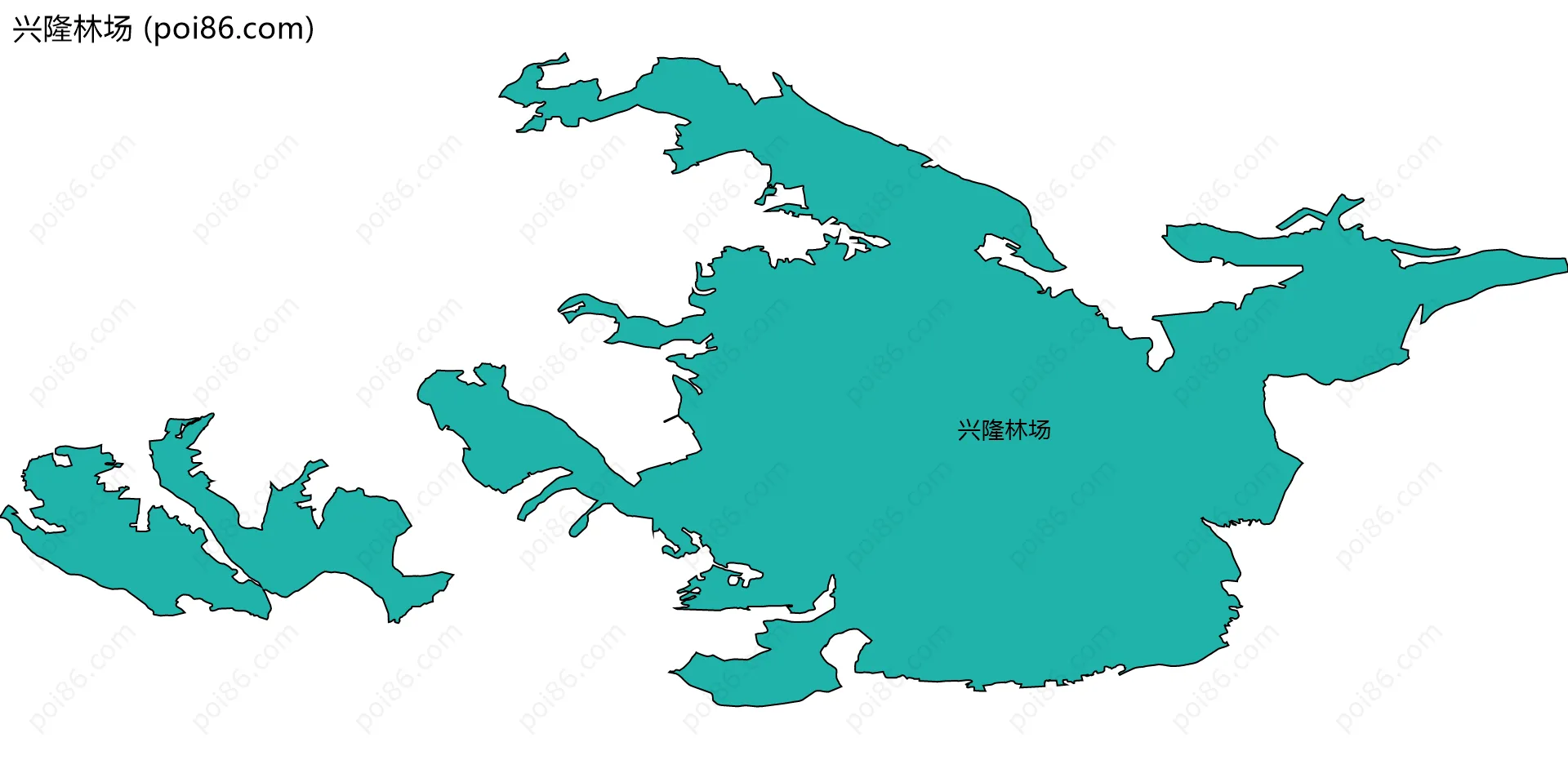 兴隆林场边界地图