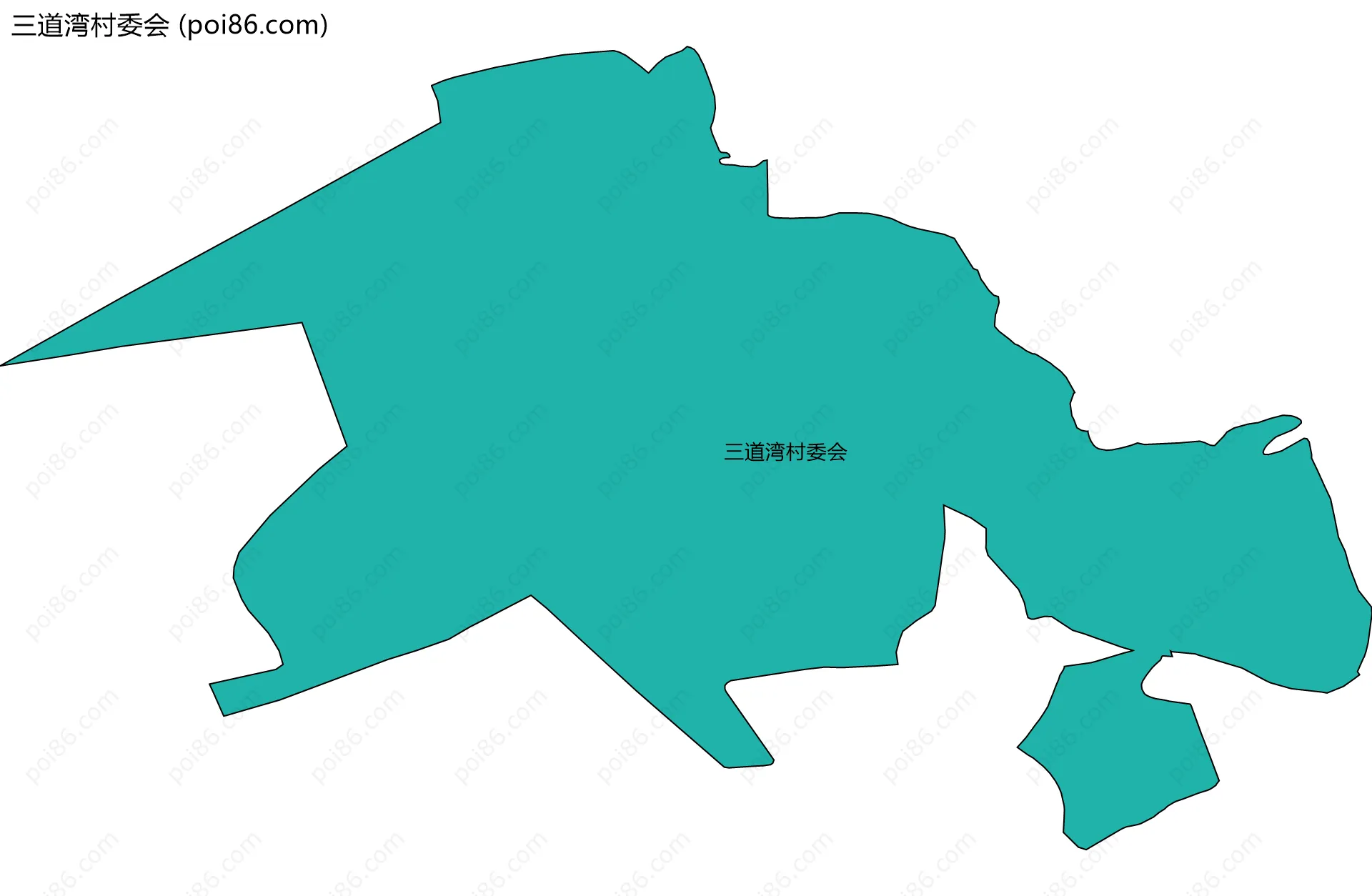 三道湾村委会边界地图