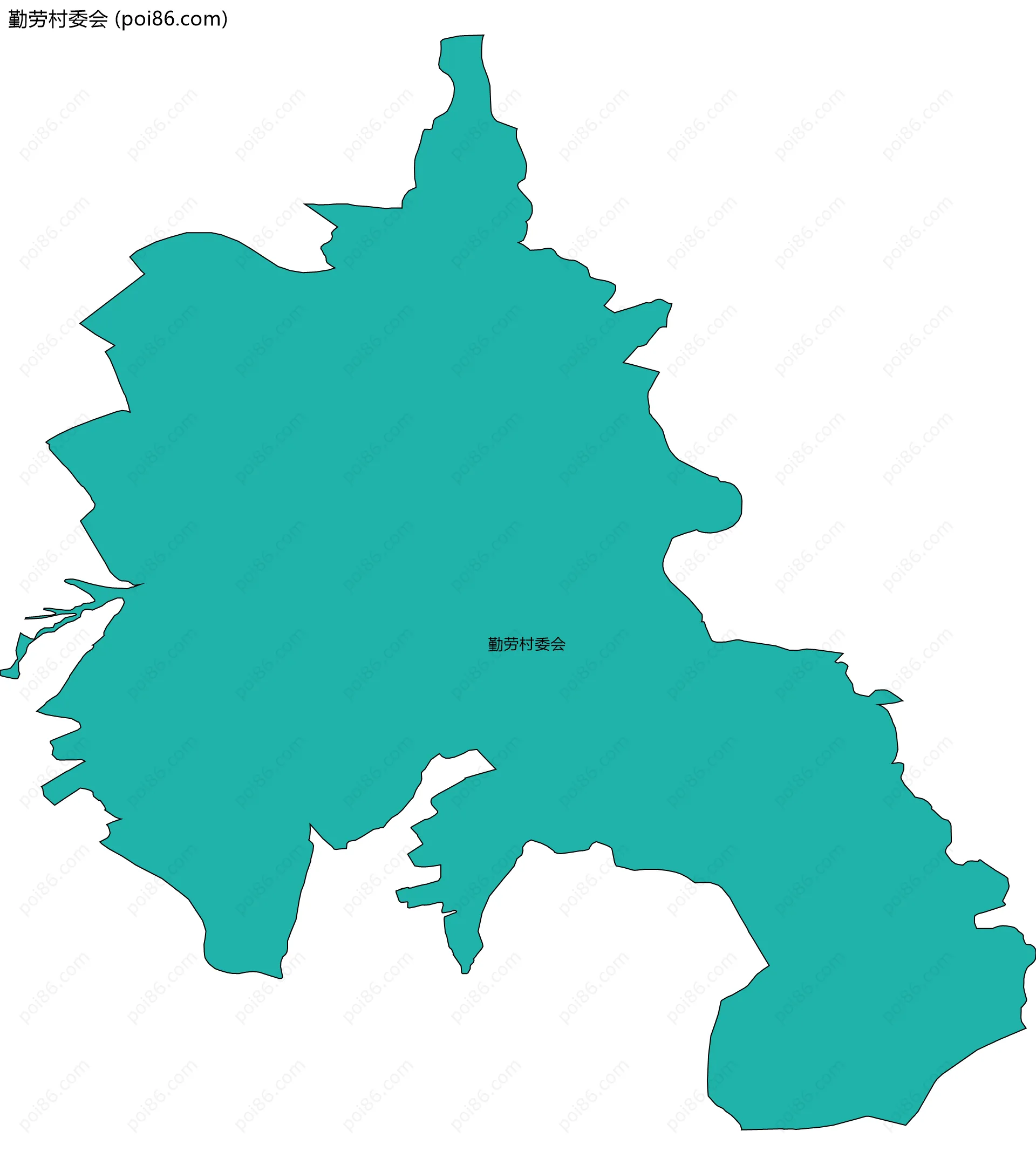 勤劳村委会边界地图