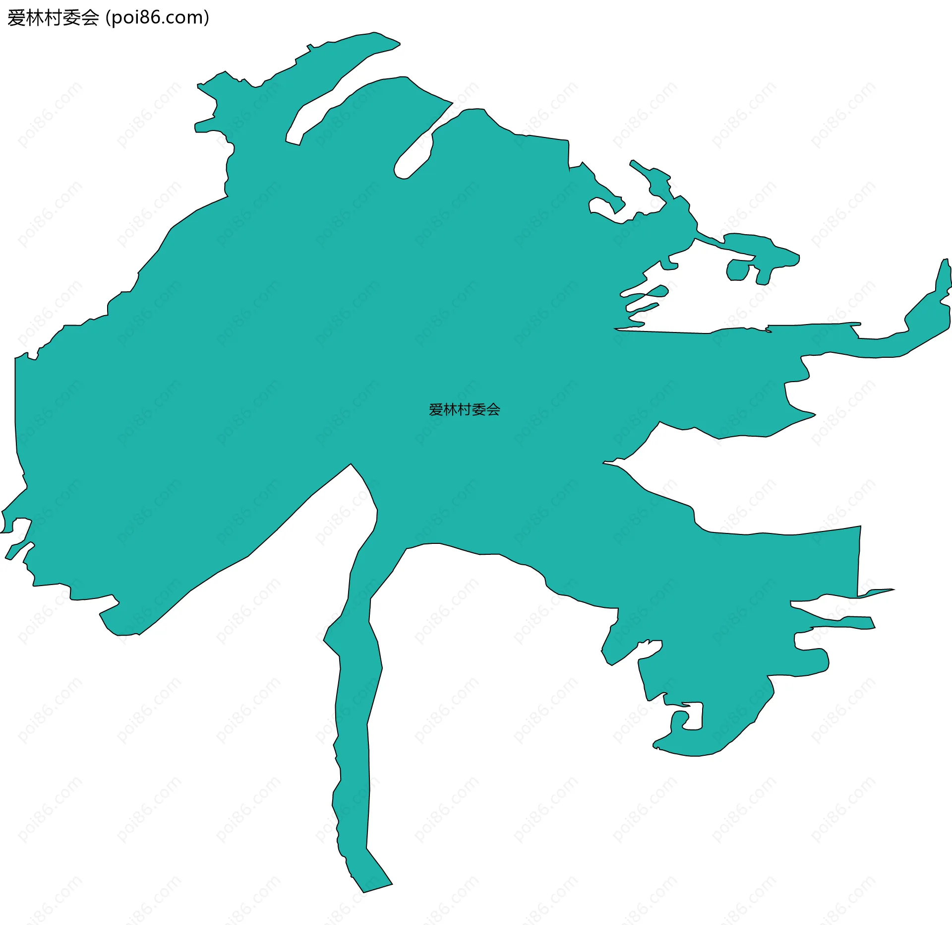 爱林村委会边界地图