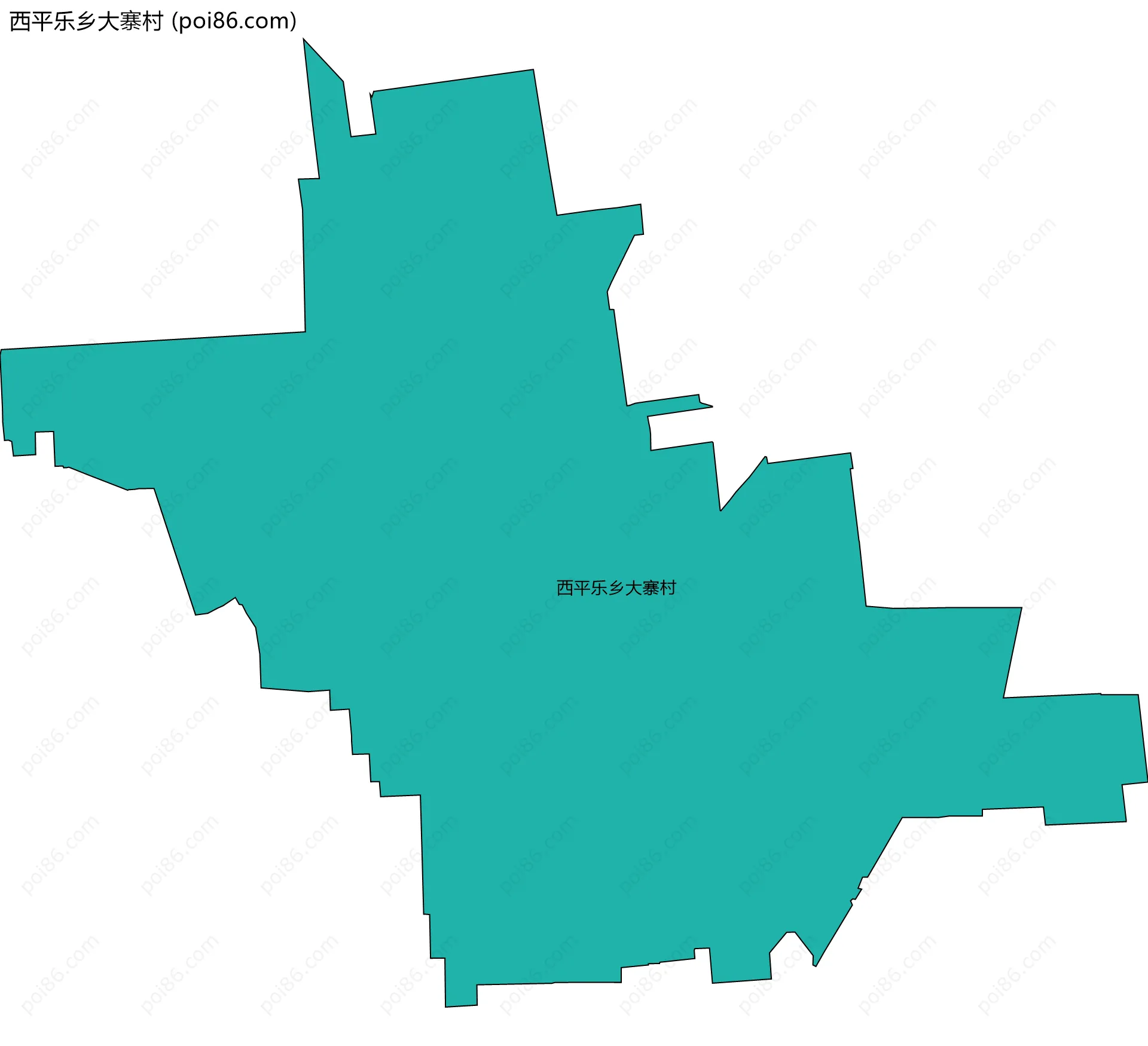 西平乐乡大寨村边界地图