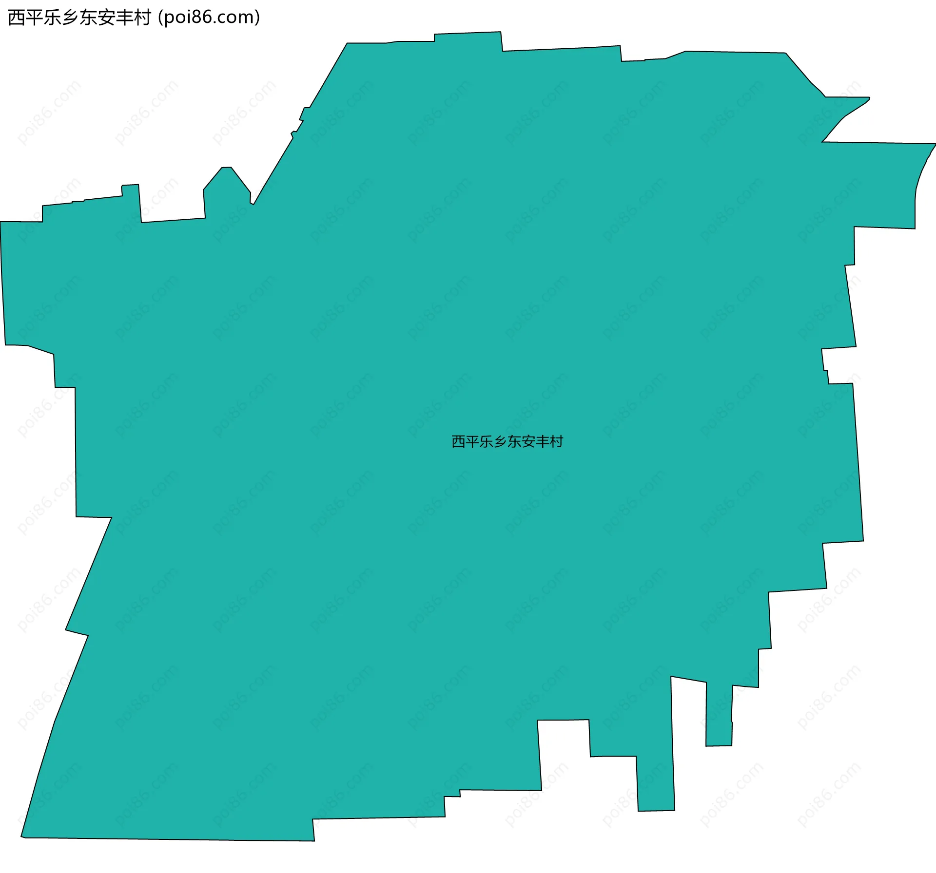 西平乐乡东安丰村边界地图