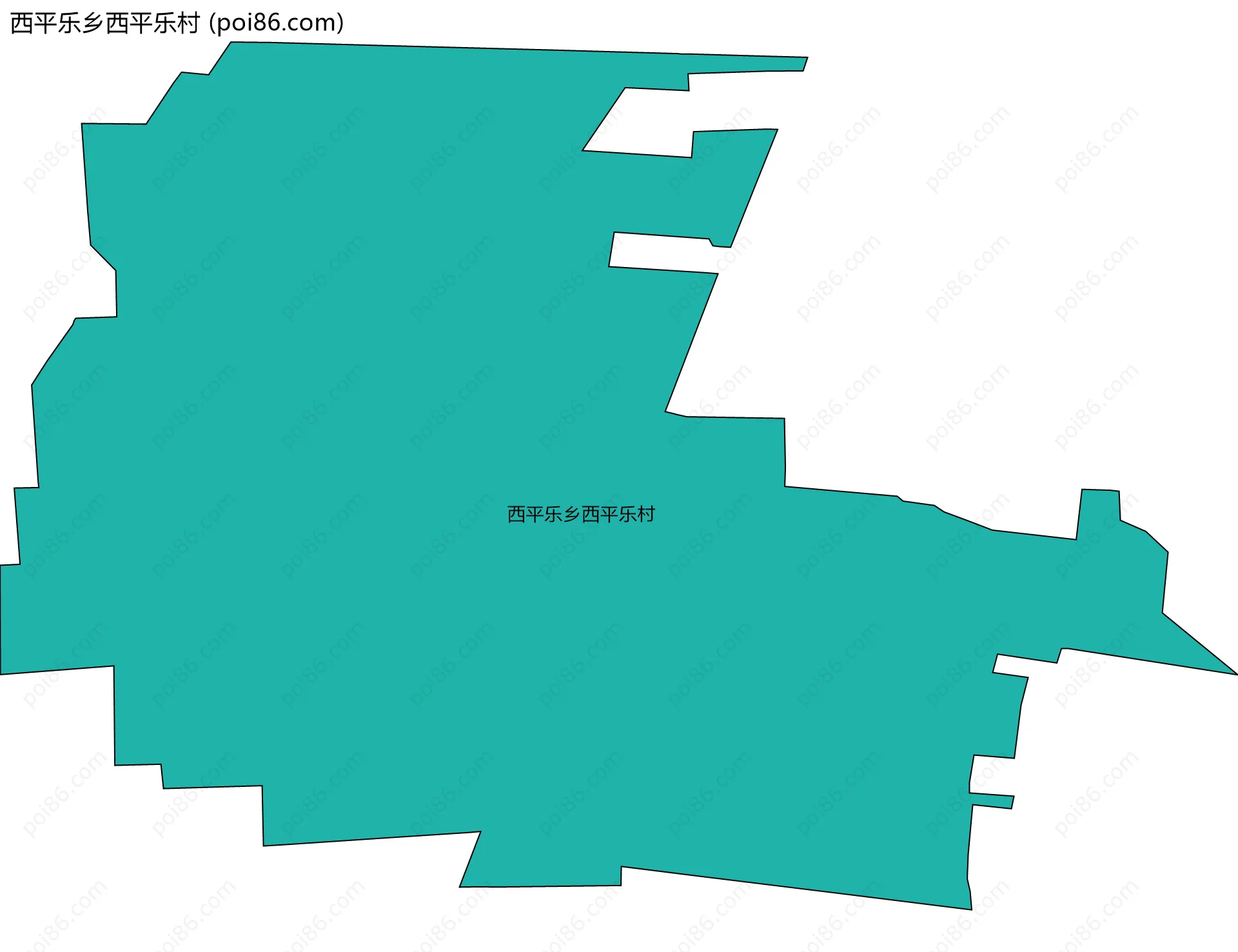 西平乐乡西平乐村边界地图