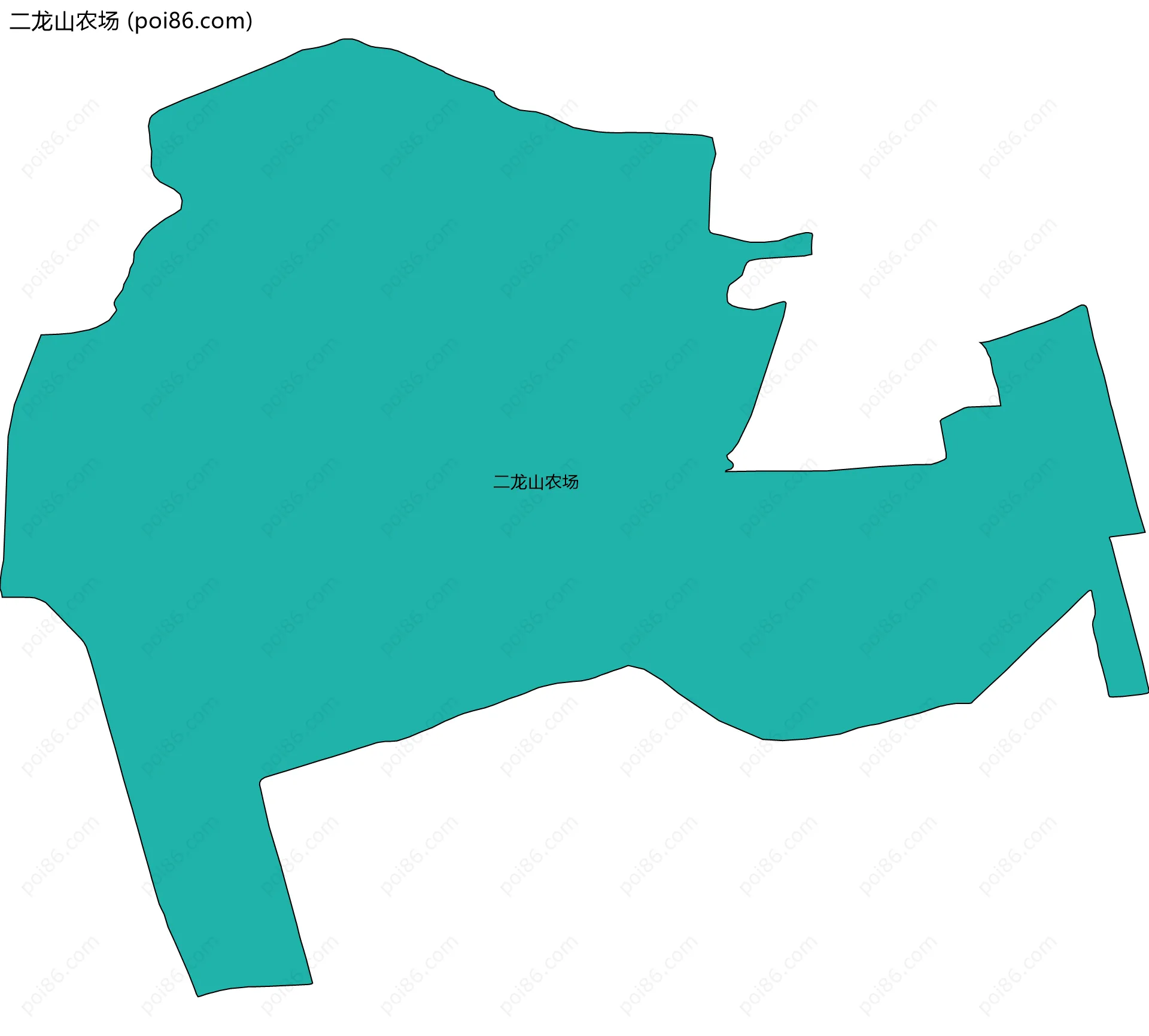 二龙山农场边界地图