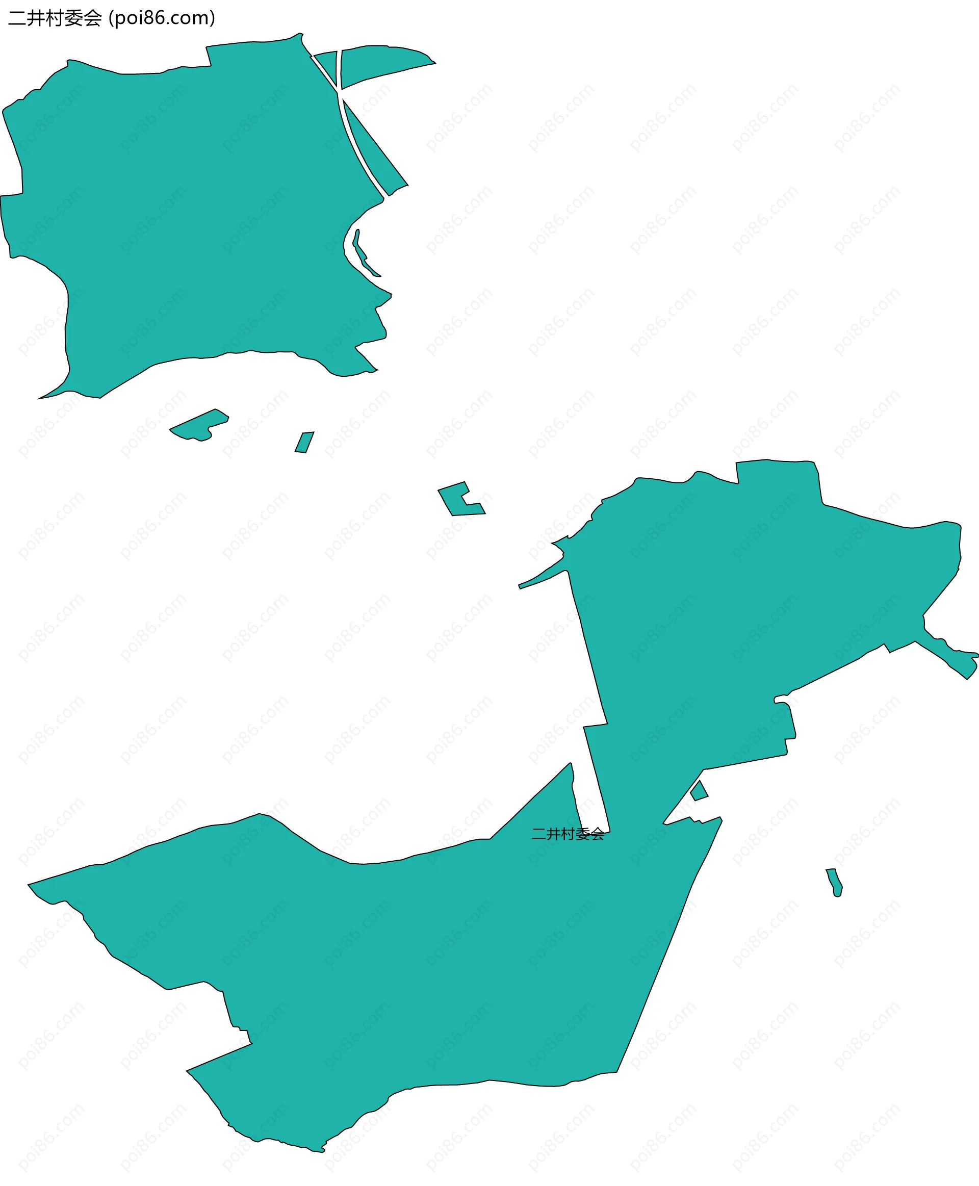 二井村委会边界地图