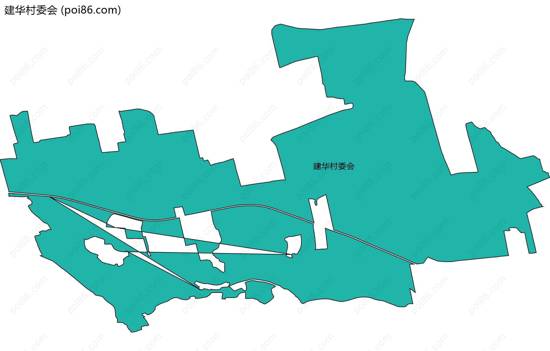 建华村委会边界地图