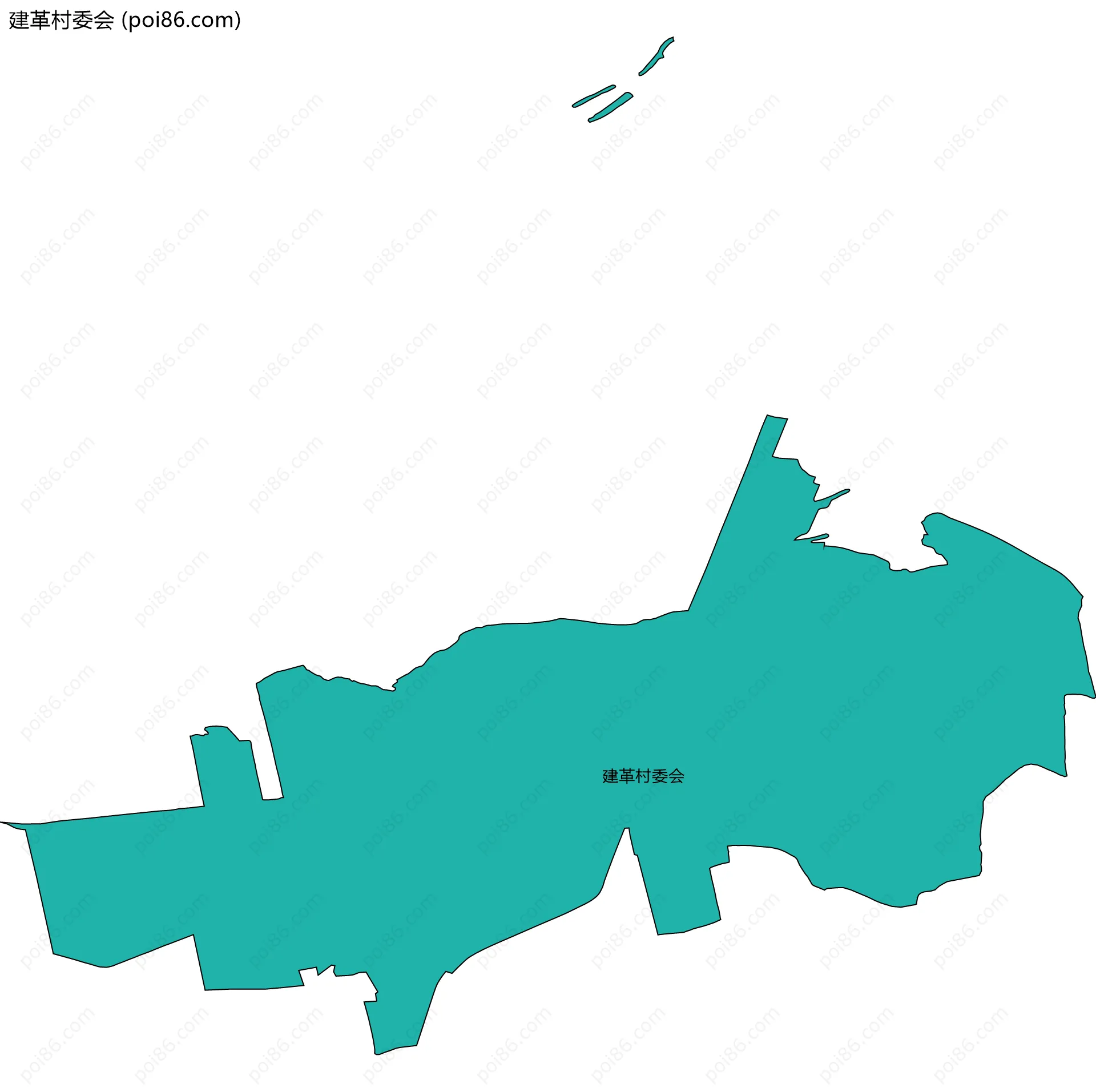 建革村委会边界地图