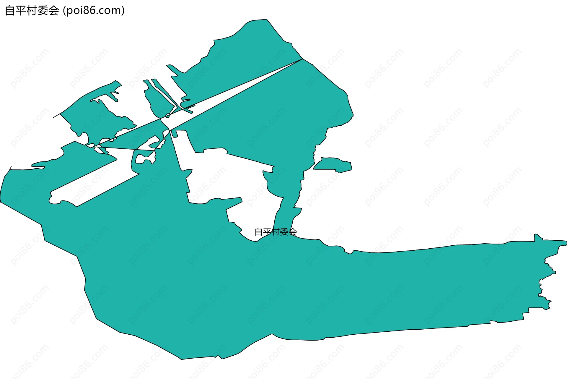 自平村委会边界地图