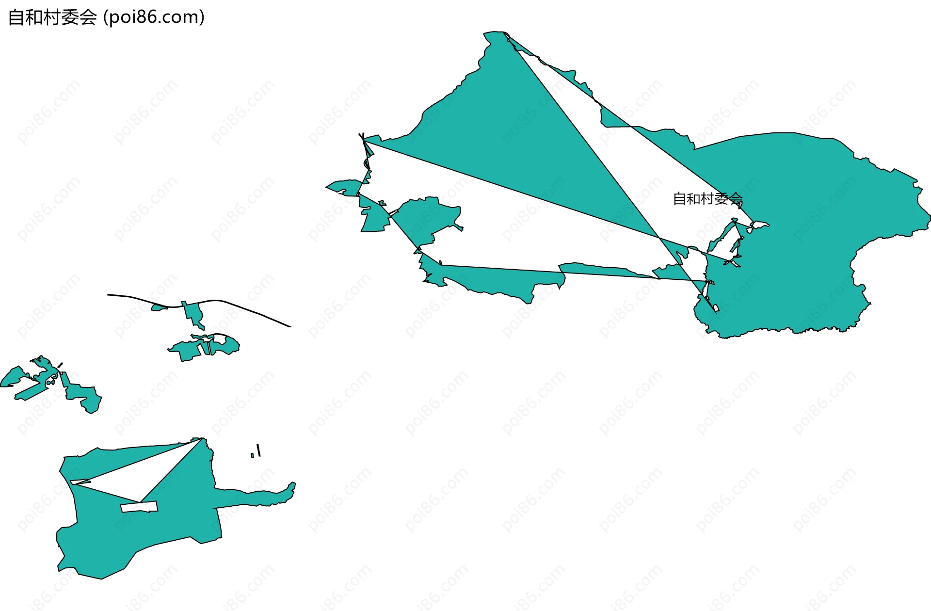 自和村委会边界地图