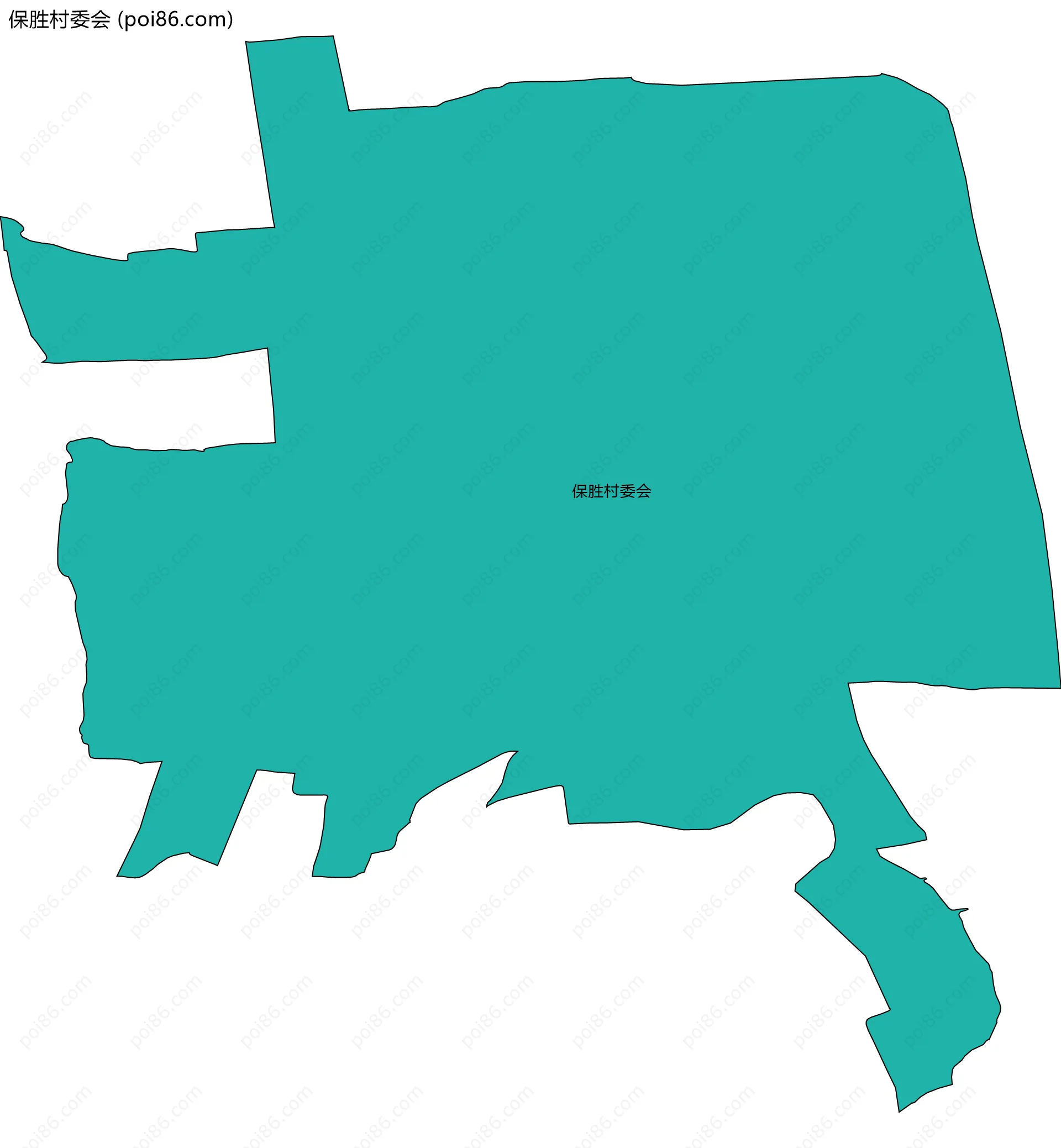 保胜村委会边界地图