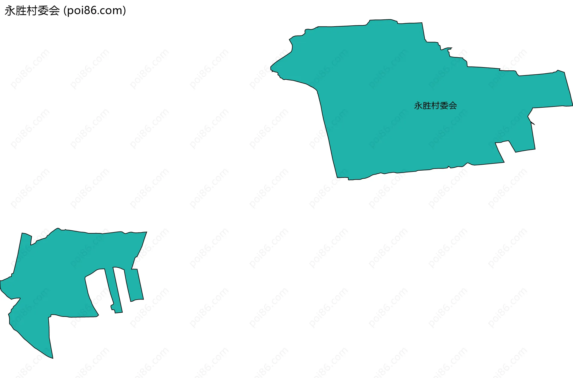永胜村委会边界地图