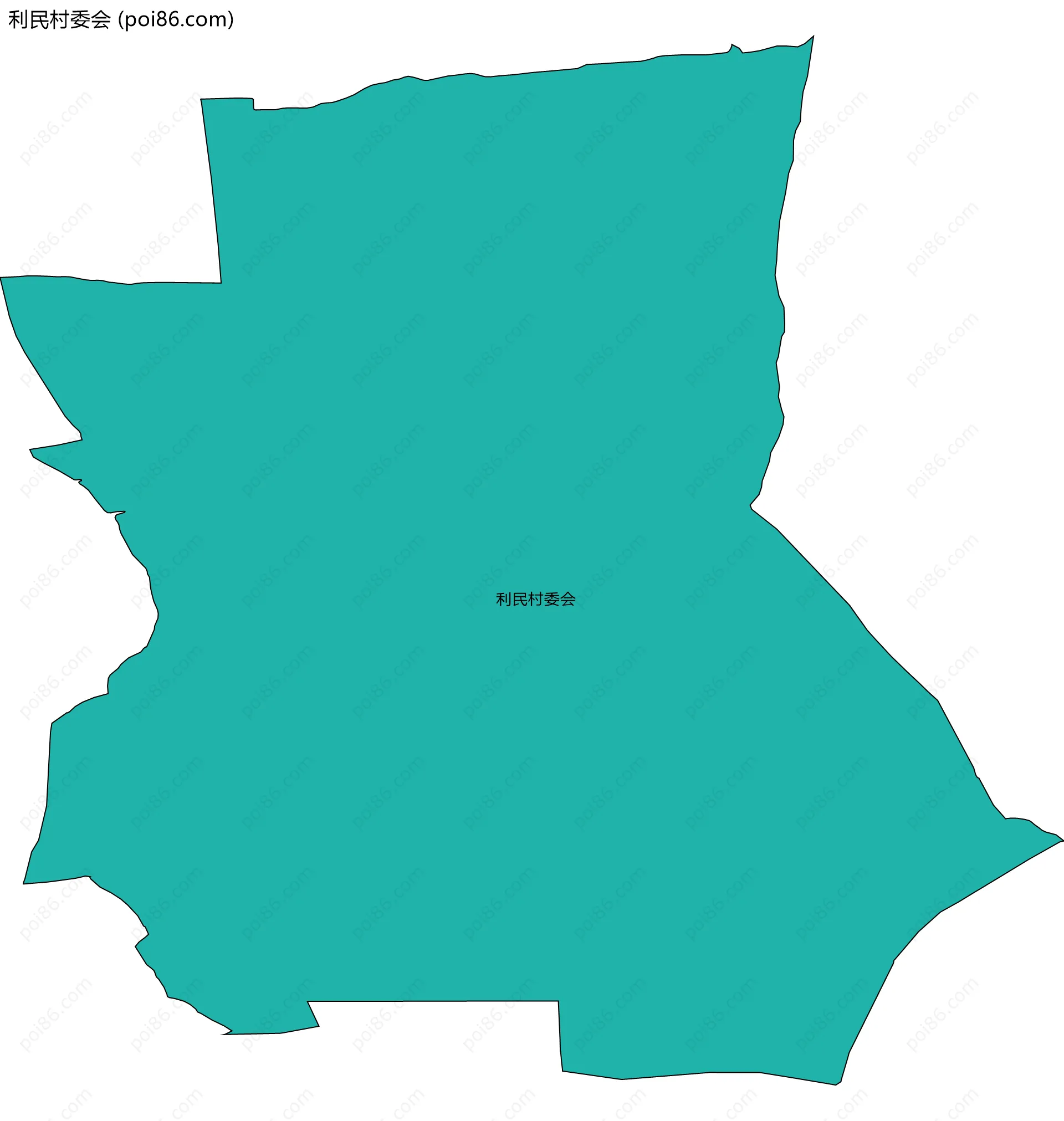 利民村委会边界地图