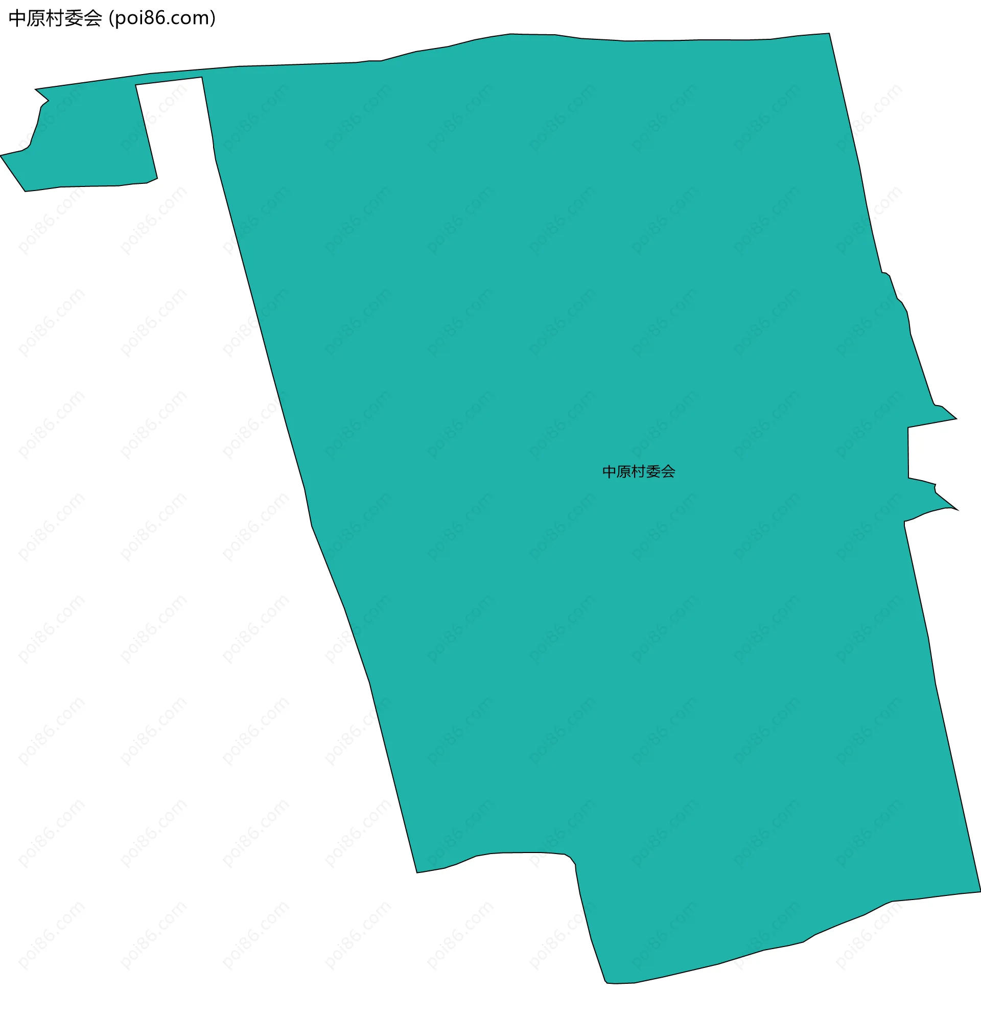 中原村委会边界地图