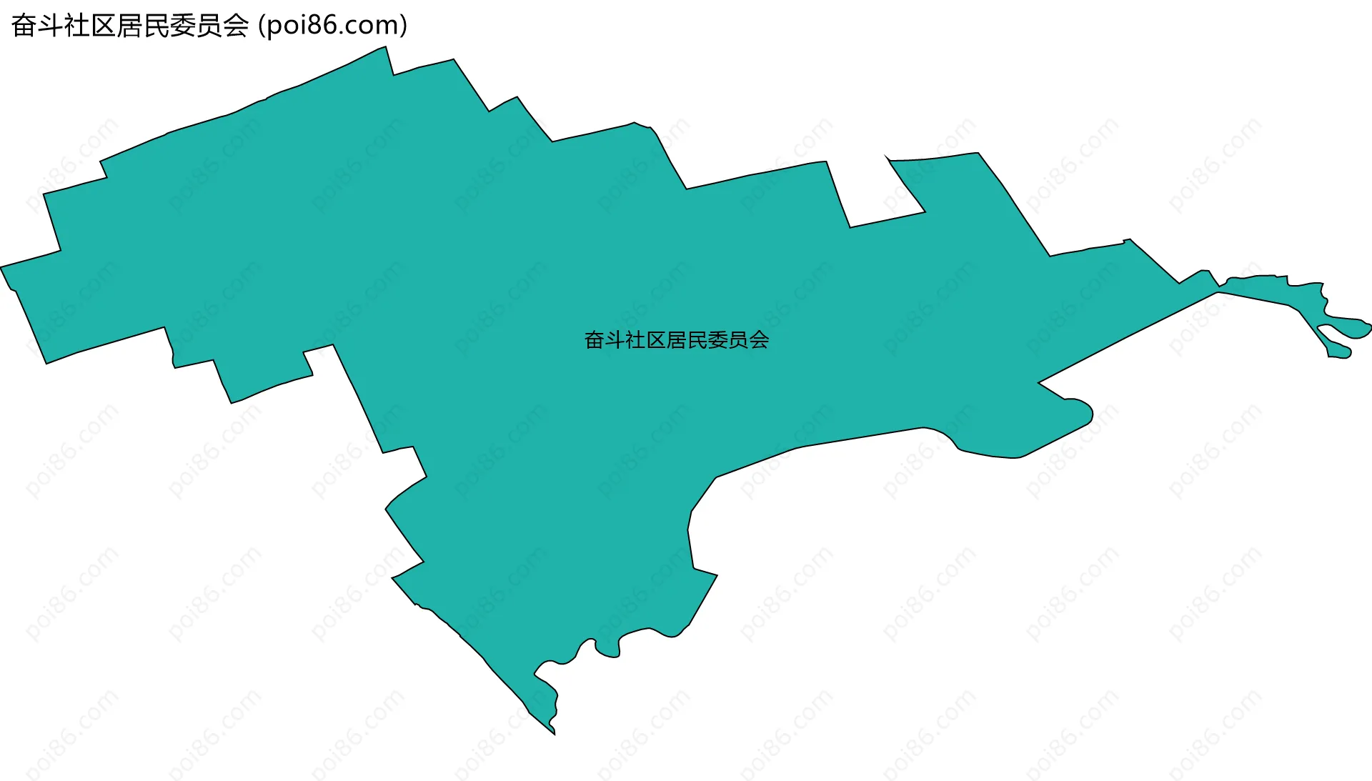 奋斗社区居民委员会边界地图