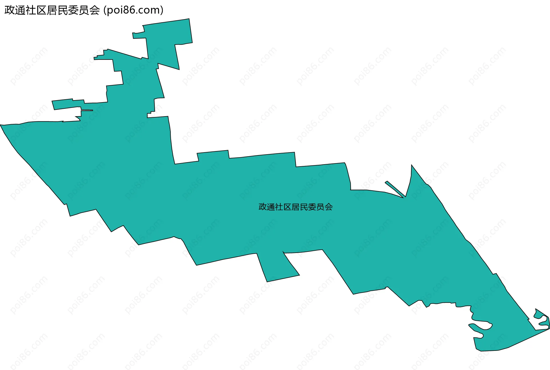 政通社区居民委员会边界地图