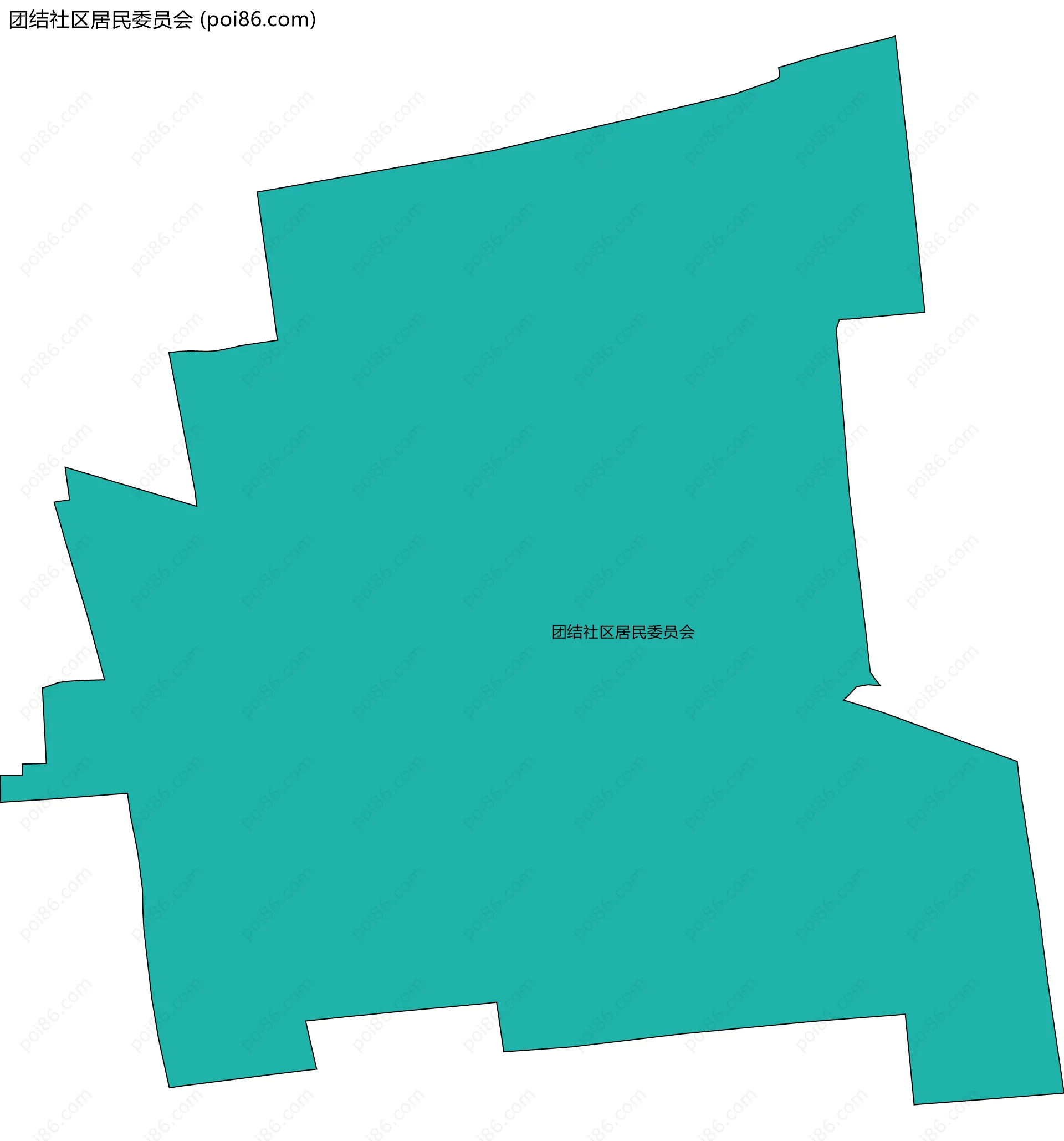 团结社区居民委员会边界地图