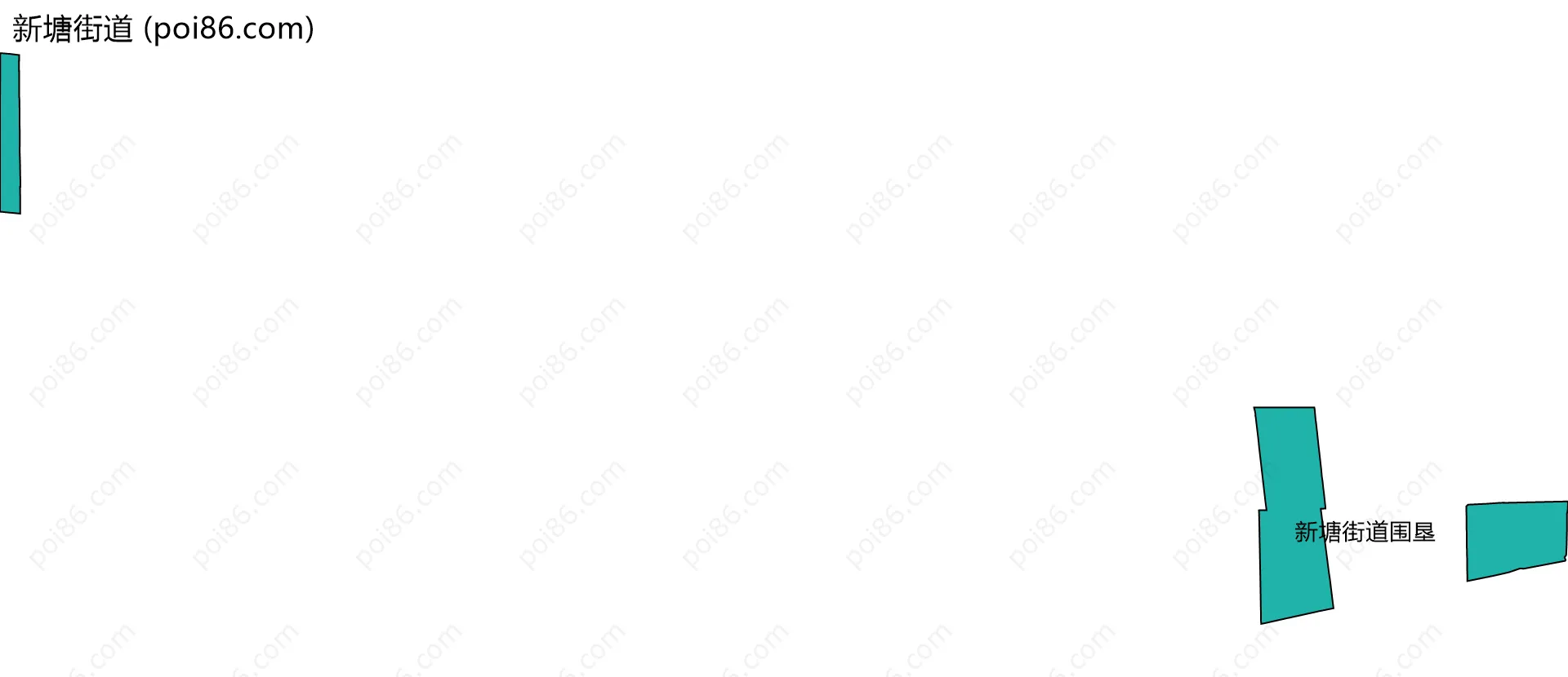 新塘街道边界地图(五级行政区划)