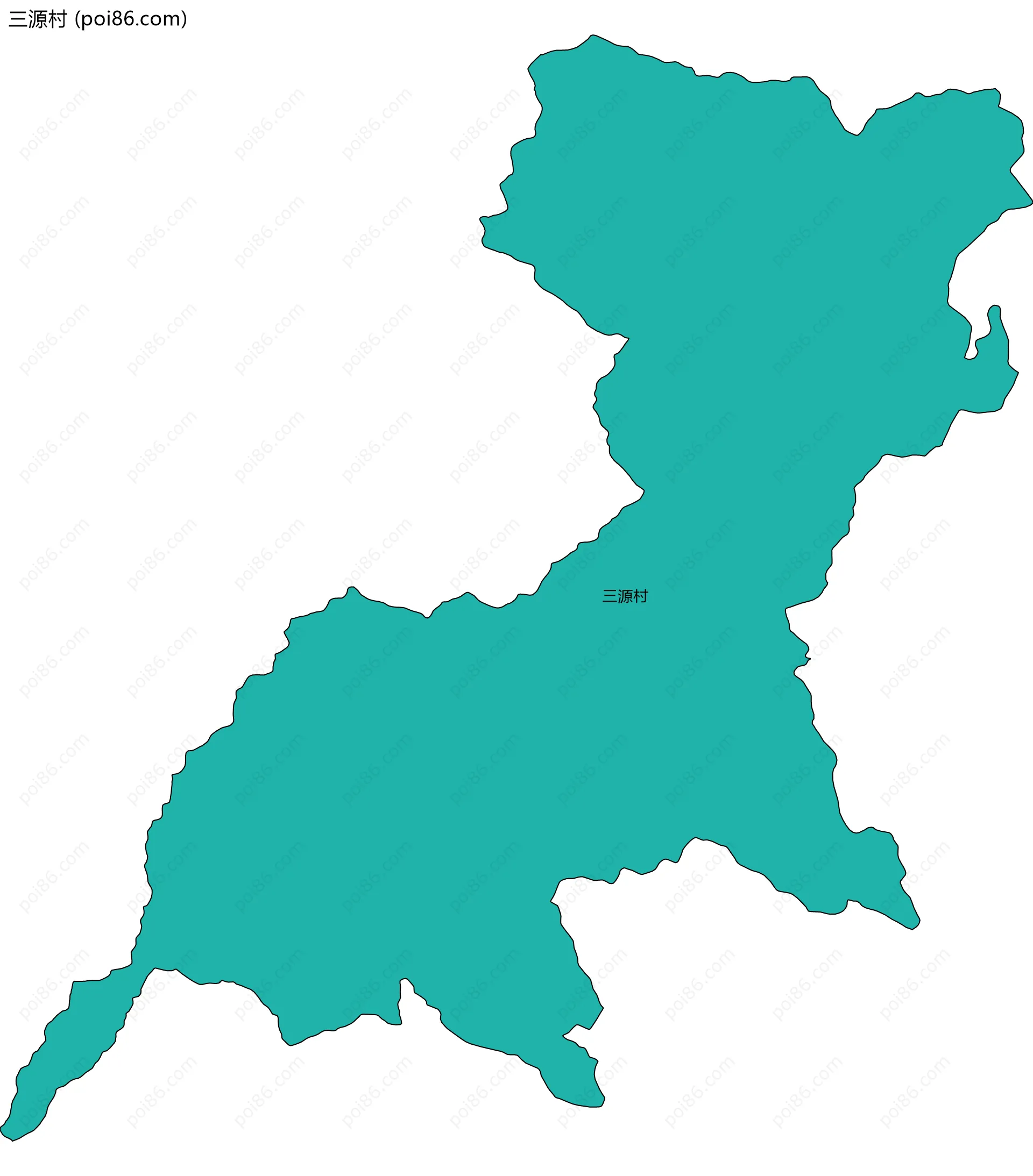 三源村边界地图