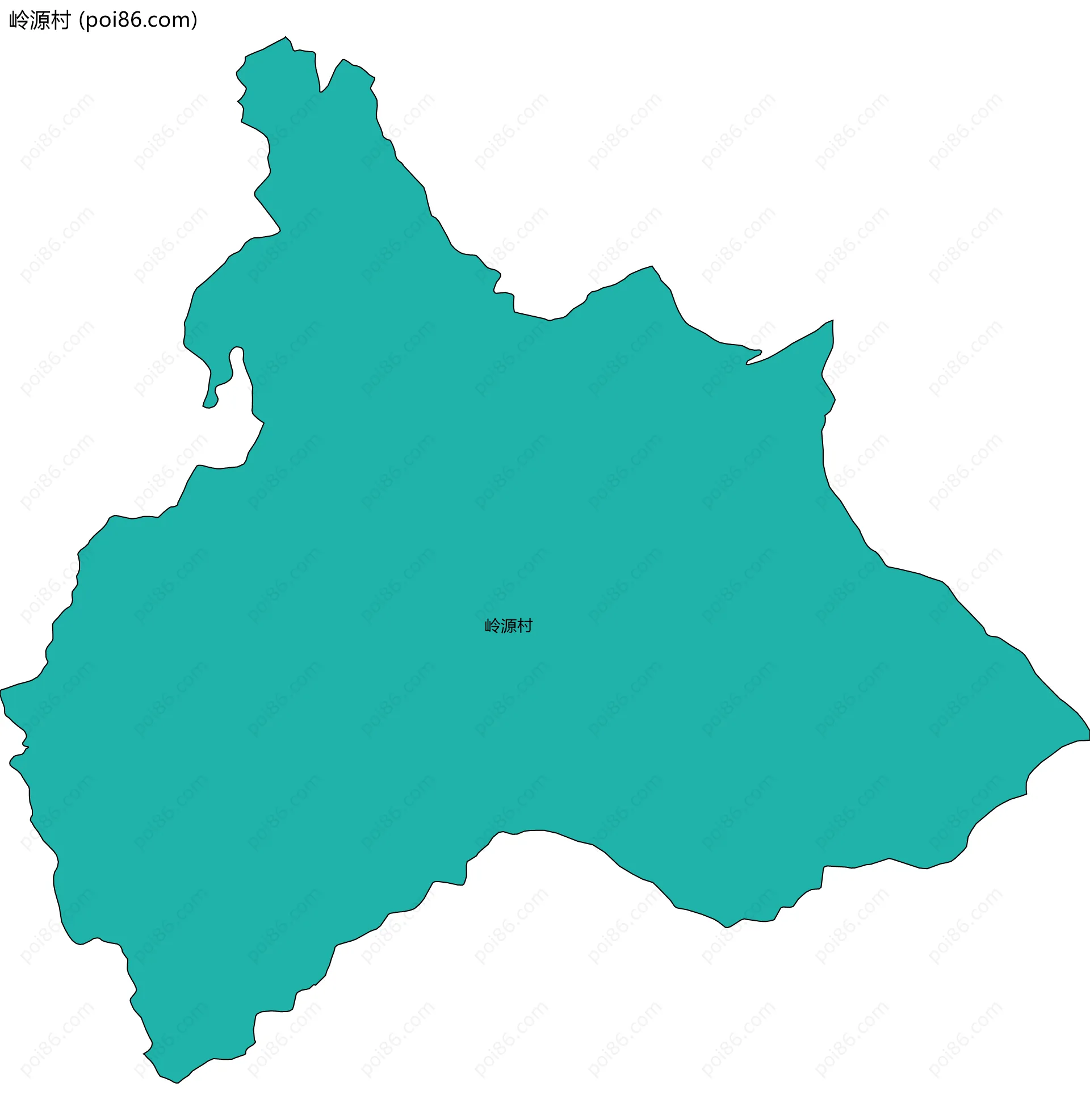 岭源村边界地图