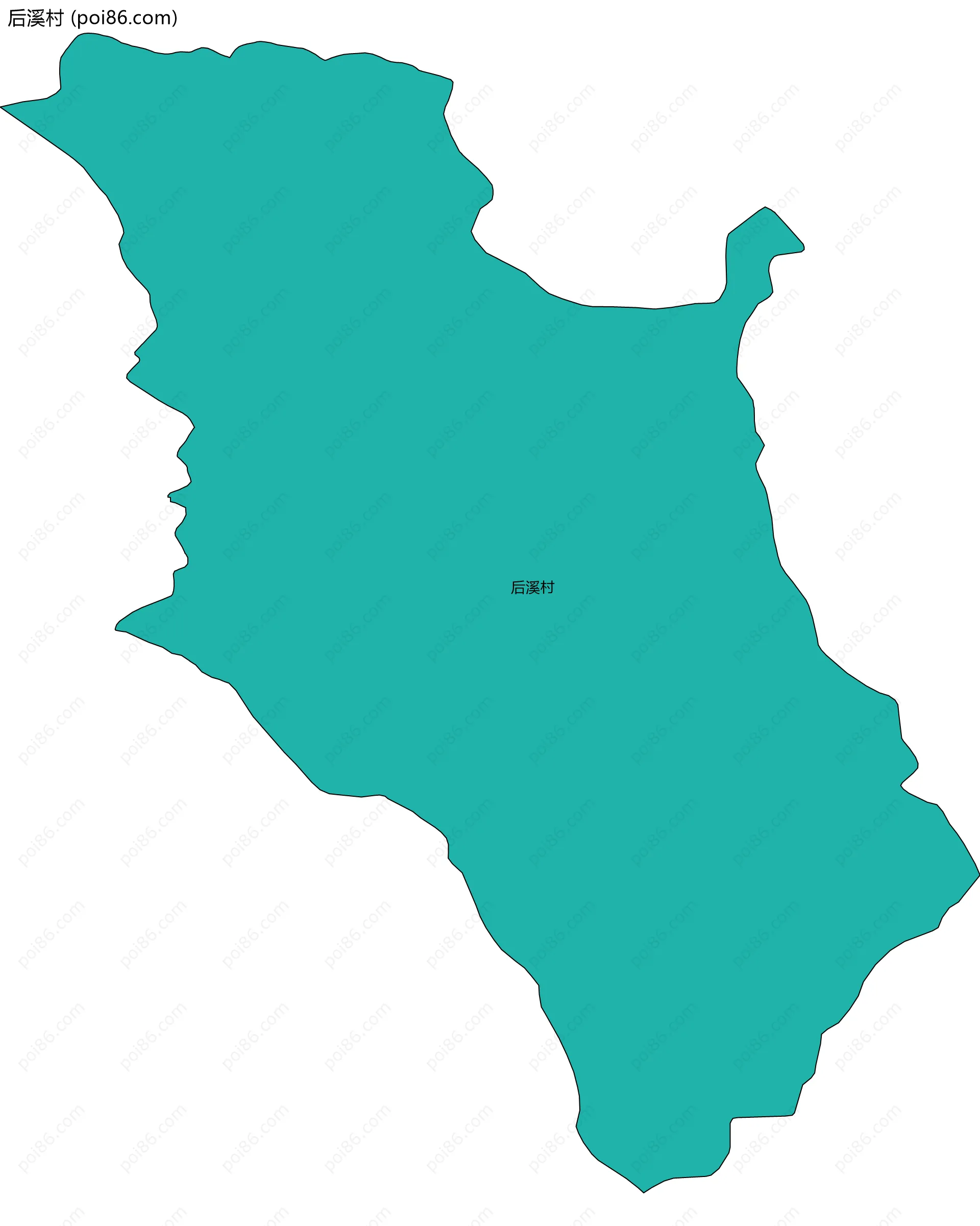 后溪村边界地图